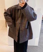 【セレクトモカ/SELECT MOCA】の【人気インフルエンサーコラボbySON】ステンカラーフェイクレザージャケット 人気、トレンドファッション・服の通販 founy(ファニー) ファッション Fashion レディースファッション Fashion for Women アウター Coat / Outerwear Collection レディースジャケット・軽アウター Jackets シンプル Simple, Minimal ジャケット Jacket, Outerwear パーカー Hoodie, Parka フェイクレザー Faux Leather, PU Leather ルーズ Loose, Oversized 人気 Popular, Best Seller thumbnail ブラウン-800|ID: prp329100004726877 ipo3291000000034621392