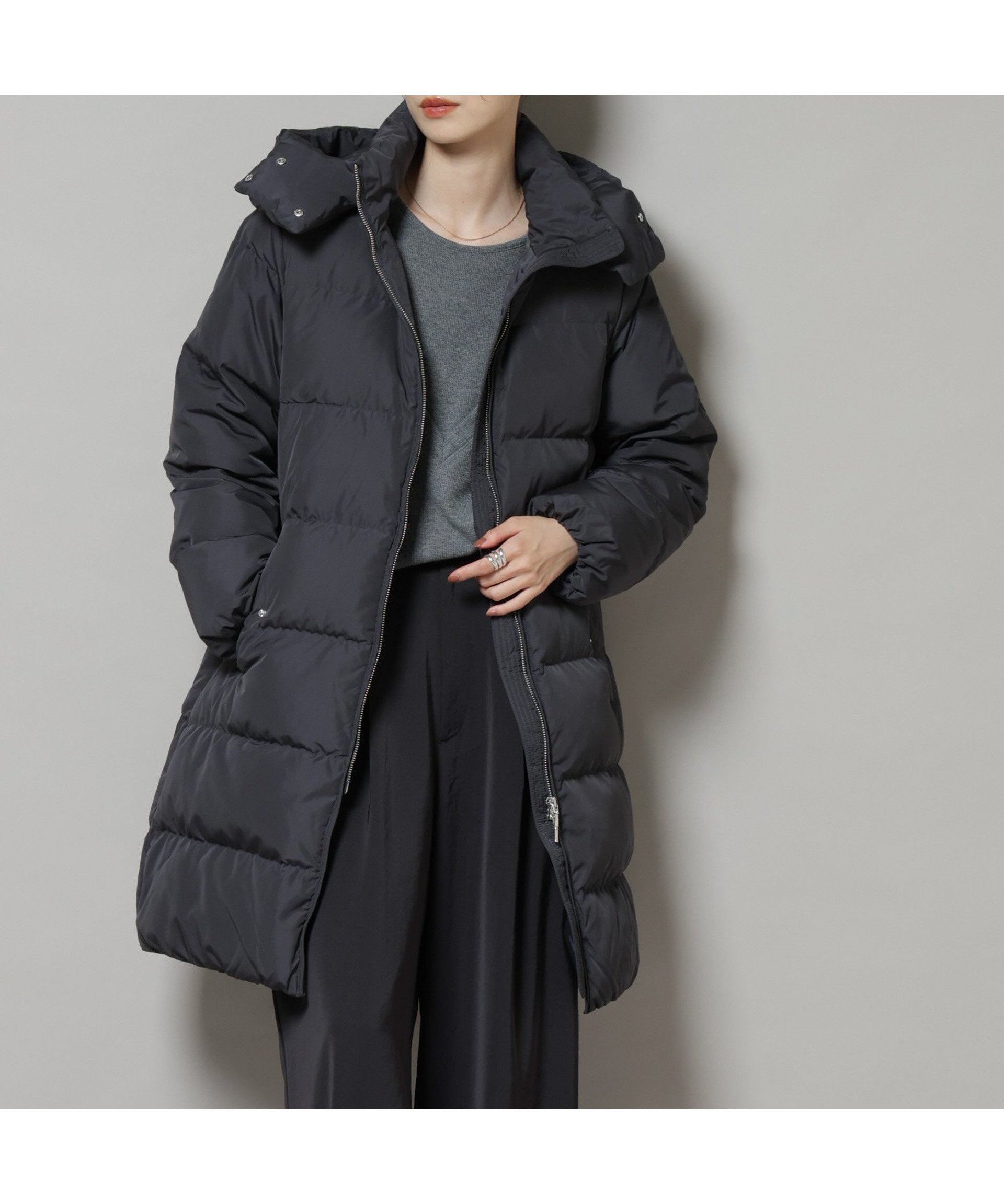 【ナノ ユニバース/nano universe】の撥水加工 フードロングダウンコート 人気、トレンドファッション・服の通販 founy(ファニー) 　ファッション　Fashion　レディースファッション　Fashion for Women　アウター　Coat / Outerwear Collection　コート・ロングコート・ピーコート　Long Coats, Peacoats & More　ダウンジャケット・軽量ダウン　Warm & Lightweight Down Jackets　アクセサリー　Fashion Accessories　軽量　Lightweight, Ultra Light　スタンド　Stand Collar, Upright Stand　ダウン　Down, Puffer　ダブル　Double, Double-Breasted　デニム　Denim, Jeans Material　時計　Watch, Wristwatch　フェザー　Feather, Feather Detail　アウトレット　Outlet / Clearance　おすすめ　Recommended / Our Picks　エレガント 上品　Elegant　2025年　2025　2025-2026秋冬・A/W　Autumn/Winter 2025–26 AW25–26　 other-1|ID: prp329100004726881 ipo3291000000035206778