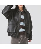 【ビームス ウイメン/BEAMS】の【カジュアル/大きめ/アウター】フェイクレザー フライト ジャケット BLACK|ID: prp329100004726884 ipo3291000000034688651