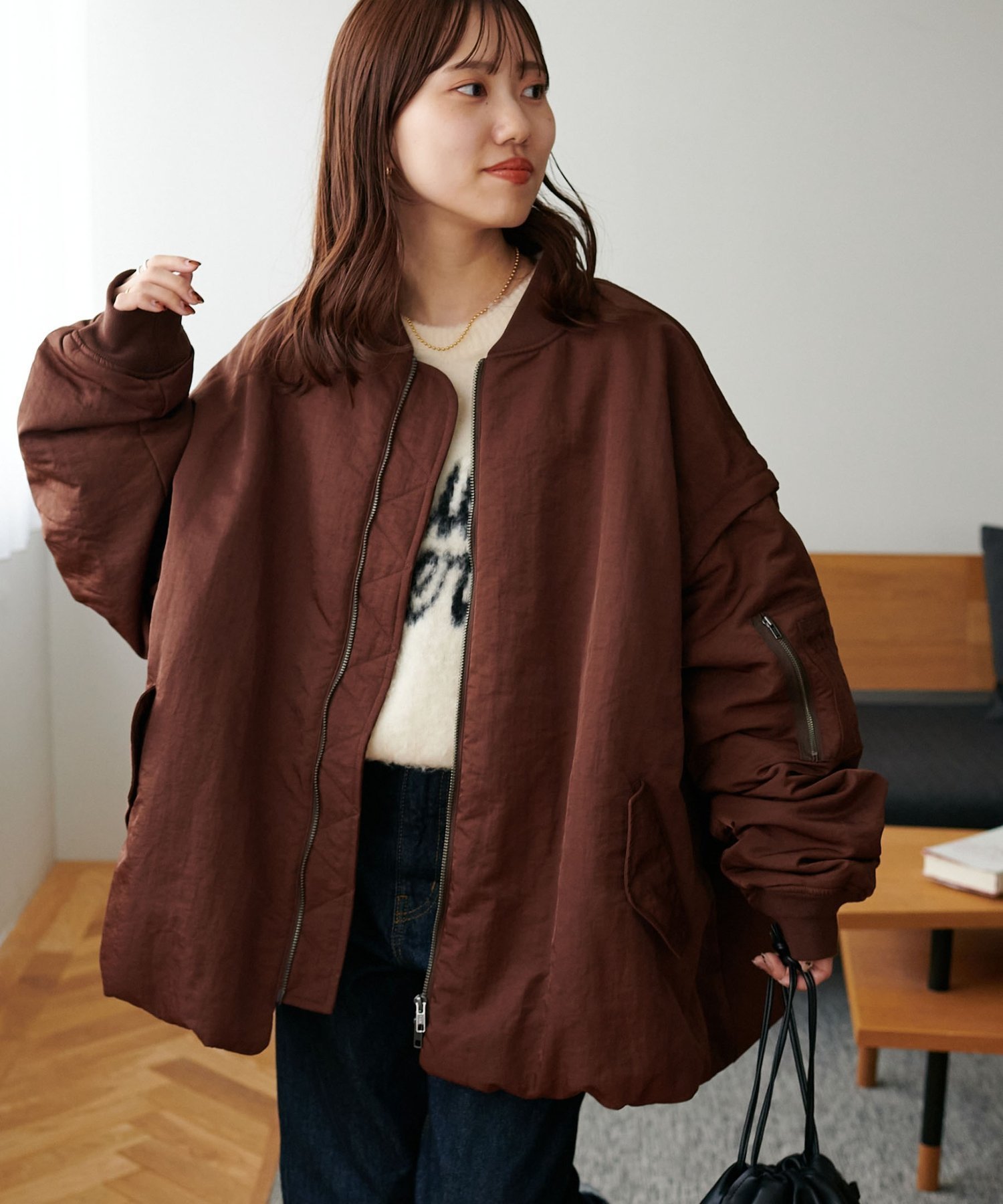 【ディスコート/Discoat】の【ユニセックス】デタッチャブル2WAYメモリーボンバージャケット インテリア・キッズ・メンズ・レディースファッション・服の通販 founy(ファニー)  ファッション Fashion レディースファッション Fashion for Women アウター Coat / Outerwear Collection レディースジャケット・軽アウター Jackets ジップ Zip, Zipper ベスト Vest, Waistcoat メンズ Men's, Menswear リラックス Relax, Relaxed Fit 軽量 Lightweight, Ultra Light ブラウン|ID: prp329100004726894 ipo3291000000034357172