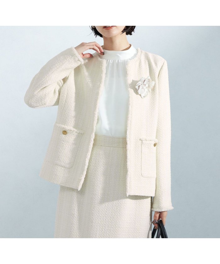 【ユナイテッドアローズ/UNITED ARROWS】のツイードライク ノーカラー ジャケット インテリア・キッズ・メンズ・レディースファッション・服の通販 founy(ファニー) https://founy.com/ ファッション Fashion レディースファッション Fashion for Women アウター Coat / Outerwear Collection レディースジャケット・軽アウター Jackets ノーカラージャケット / シンプル上品コーデ Collarless Jackets オケージョン Occasion Wear シェイプ Shape, Slim Fit ジャケット Jacket, Outerwear セットアップ Set-Up, Coordinated Outfit フォーマル Formal, Dressy フロント Front, Front Design ポケット Pocket, Pocket Detail アウトレット Outlet / Clearance おすすめ Recommended / Our Picks エレガント 上品 Elegant セレモニー Ceremony 入学式 Entrance Ceremony 卒業式 Graduation Ceremony ビジネス 仕事 通勤 Business / Work / Commuting |ID: prp329100004726908 ipo3291000000034501084