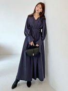 【スナイデル/SNIDEL】のバリエカシュクールシャツワンピース 人気、トレンドファッション・服の通販 founy(ファニー) ファッション Fashion レディースファッション Fashion for Women ワンピース Dresses シャツワンピース / 1枚で着映えコーデ Shirt Dresses エレガント 上品 Elegant カシュクール Wrap Design カフス Cuff Design ギャザー Gathered, Ruffled スマート Smart, Elegant スリット Slit, Slit Detail とろみ Fluid, Flowy Fabric ツイル Twist, Twisted Detail ドレープ Drape, Draping Fabric ビッグ Big, Oversized ピーチ Peach, Soft Touch フィット Fit, Slim Fit ロング Long, Long-Length おすすめ Recommended / Our Picks thumbnail NVY[089]|ID: prp329100004726960 ipo3291000000034151427