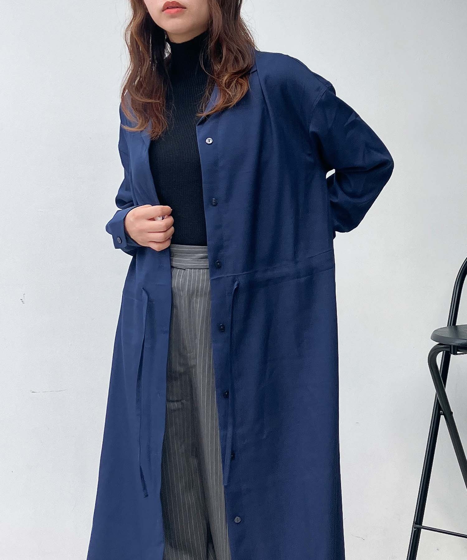 【アズノウアズ プラス/AS KNOW AS plus】の♪ウエストリボン結び 開襟長袖ワンピ-ス インテリア・キッズ・メンズ・レディースファッション・服の通販 founy(ファニー) ファッション Fashion レディースファッション Fashion for Women ワンピース Dresses 長袖 Long Sleeve, Full Sleeve フレア Flare, Flared リボン Ribbon, Bow 再入荷 Restock / Back in Stock ネイビー|ID: prp329100004726969 ipo3291000000034538905