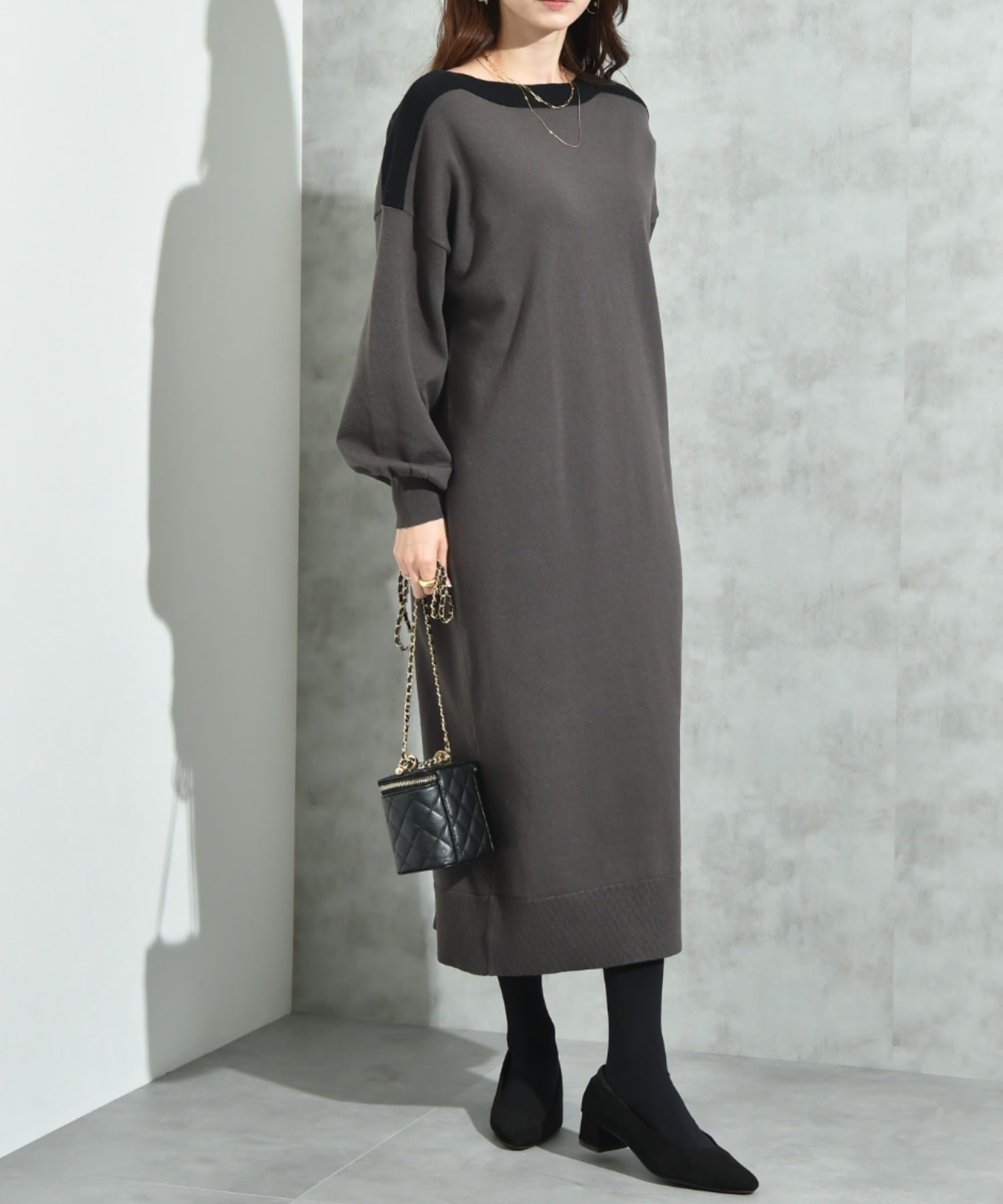 【インタープラネット/INTERPLANET】のボートネック配色ニットワンピース 人気、トレンドファッション・服の通販 founy(ファニー)  ファッション Fashion レディースファッション Fashion for Women ワンピース Dresses ニットワンピース Knit Dresses ショルダー Shoulder, Shoulder Strap シンプル Simple, Minimal ドロップ Drop Shoulder, Dropped Style バランス Balance, Style Balance ベーシック Basic, Essential 人気 Popular, Best Seller 今季 This Season, Current Season  other-1|ID: prp329100004726978 ipo3291000000034340963