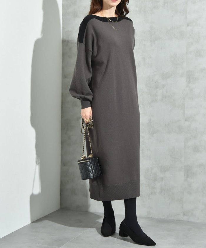 【インタープラネット/INTERPLANET】のボートネック配色ニットワンピース インテリア・キッズ・メンズ・レディースファッション・服の通販 founy(ファニー) https://founy.com/ ファッション Fashion レディースファッション Fashion for Women ワンピース Dresses ニットワンピース Knit Dresses ショルダー Shoulder, Shoulder Strap シンプル Simple, Minimal ドロップ Drop Shoulder, Dropped Style バランス Balance, Style Balance ベーシック Basic, Essential 人気 Popular, Best Seller 今季 This Season, Current Season |ID: prp329100004726978 ipo3291000000034633248