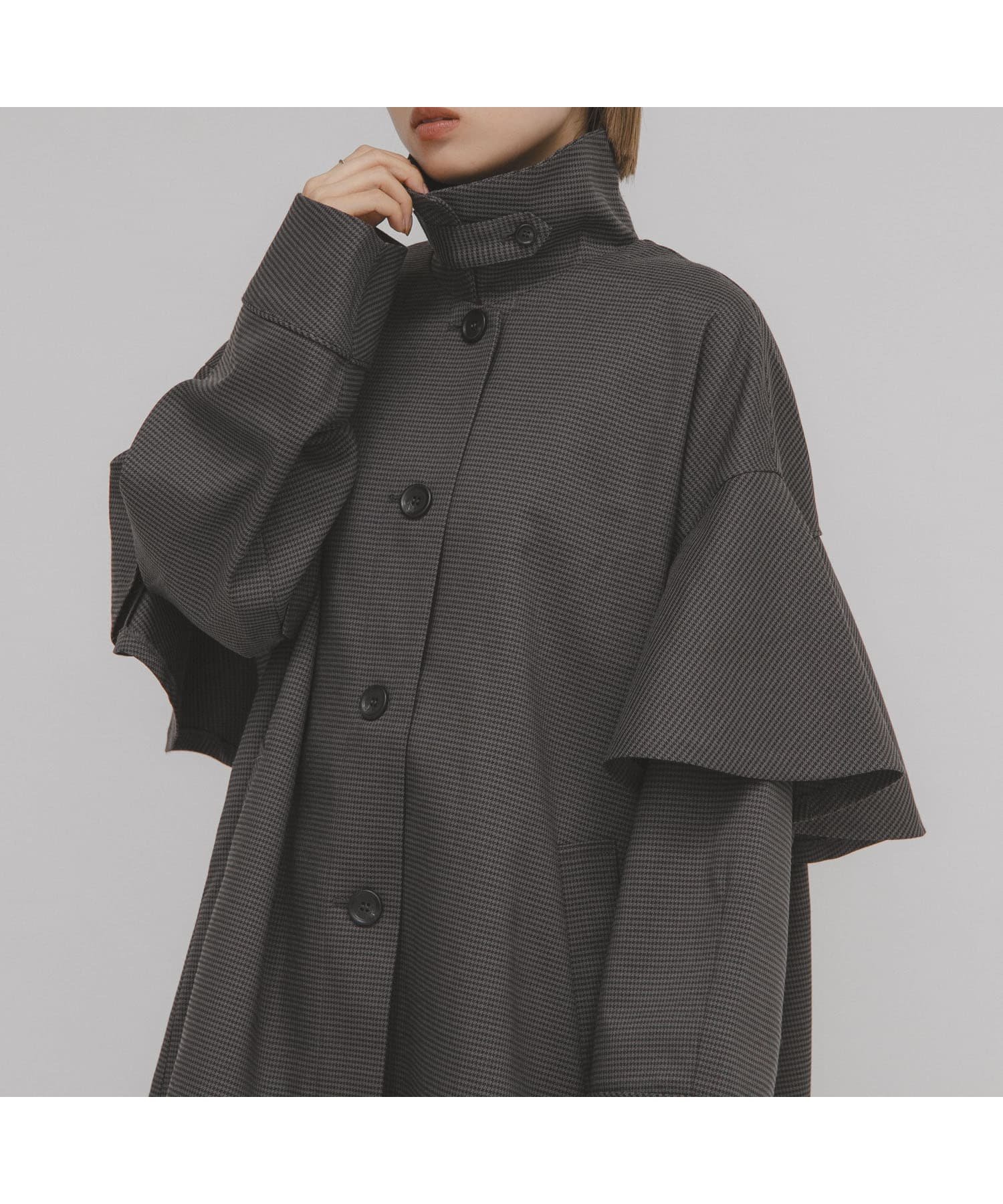 【ケービーエフ/KBF / URBAN RESEARCH】のフリルディティールフレアジャケット 人気、トレンドファッション・服の通販 founy(ファニー) 　ファッション　Fashion　レディースファッション　Fashion for Women　アウター　Coat / Outerwear Collection　レディースジャケット・軽アウター　Jackets　2025年　2025　2025-2026秋冬・A/W　Autumn/Winter 2025–26 AW25–26　冬　Winter / This Winter　シンプル　Simple, Minimal　ジャケット　Jacket, Outerwear　スタンド　Stand Collar, Upright Stand　チェック　Check, Plaid, Tartan　フリル　Frill, Ruffle　フレア　Flare, Flared　フロント　Front, Front Design　ロング　Long, Long-Length　無地　Plain, Solid Color　A/W・秋冬　Autumn/Winter　 other-1|ID: prp329100004726991 ipo3291000000034271417