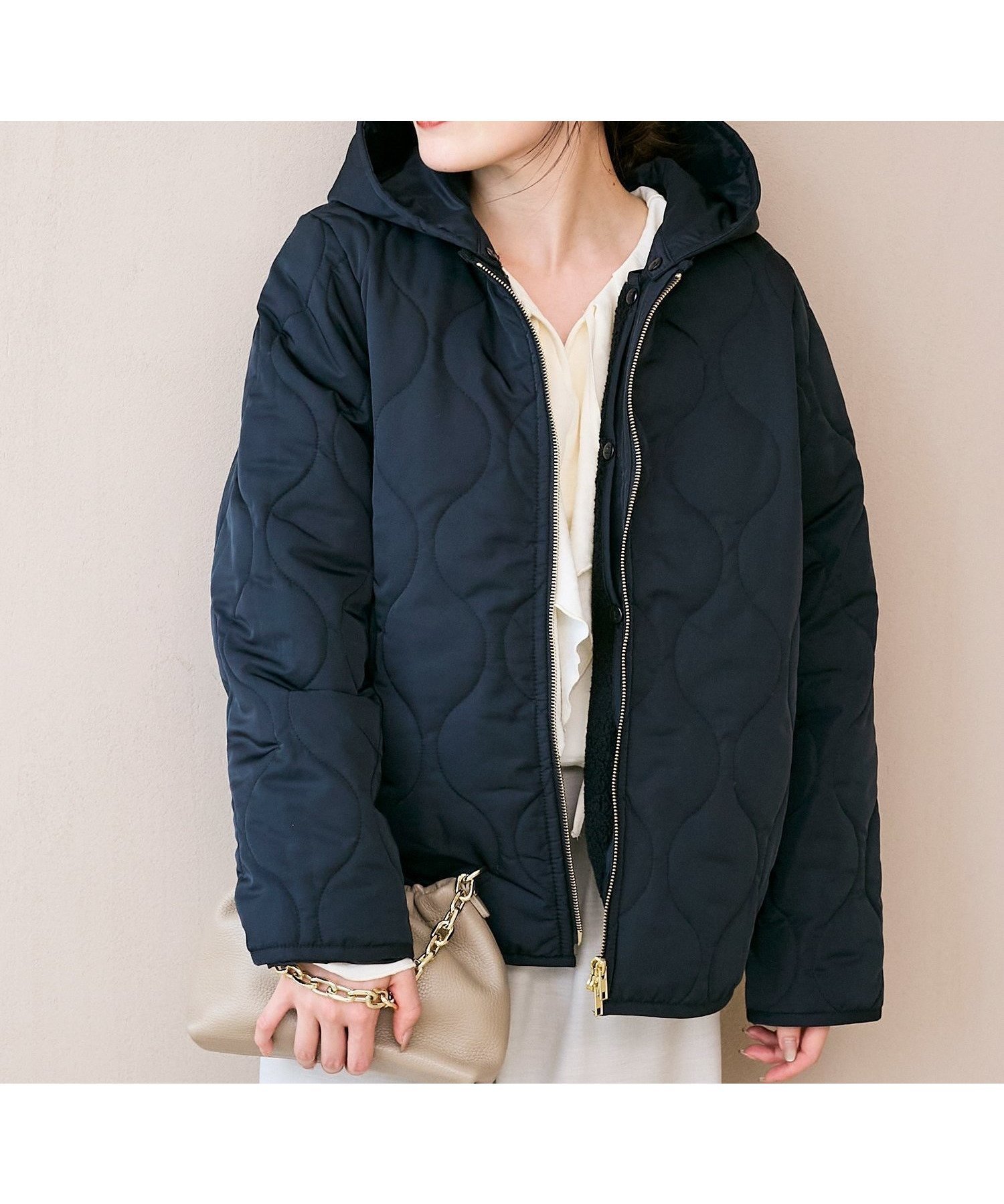 【ルクールブラン/le.coeur blanc】の《WEB限定アイテム》マルチWAYキルティングブルゾン 人気、トレンドファッション・服の通販 founy(ファニー) 　ファッション　Fashion　レディースファッション　Fashion for Women　アウター　Coat / Outerwear Collection　ブルゾンジャケット・スポーティアウター　Blouson Jackets　おすすめ　Recommended / Our Picks　インナー　Innerwear　カットソー　Cut and Sewn Top　キルティング　Quilted, Quilting　シンプル　Simple, Minimal　ダブル　Double, Double-Breasted　デニム　Denim, Jeans Material　トレーナー　Sweatshirt, Trainer　ブルゾン　Blouson, Bomber Jacket　ベスト　Vest, Waistcoat　ポケット　Pocket, Pocket Detail　エレガント 上品　Elegant　秋　Autumn　 other-1|ID: prp329100004726998 ipo3291000000034435553