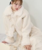 【ナイスクラップ/NICE CLAUP】の【リボン取り外し可能】フェイクムートンリボンアウター オフホワイト|ID: prp329100004727006 ipo3291000000035009448