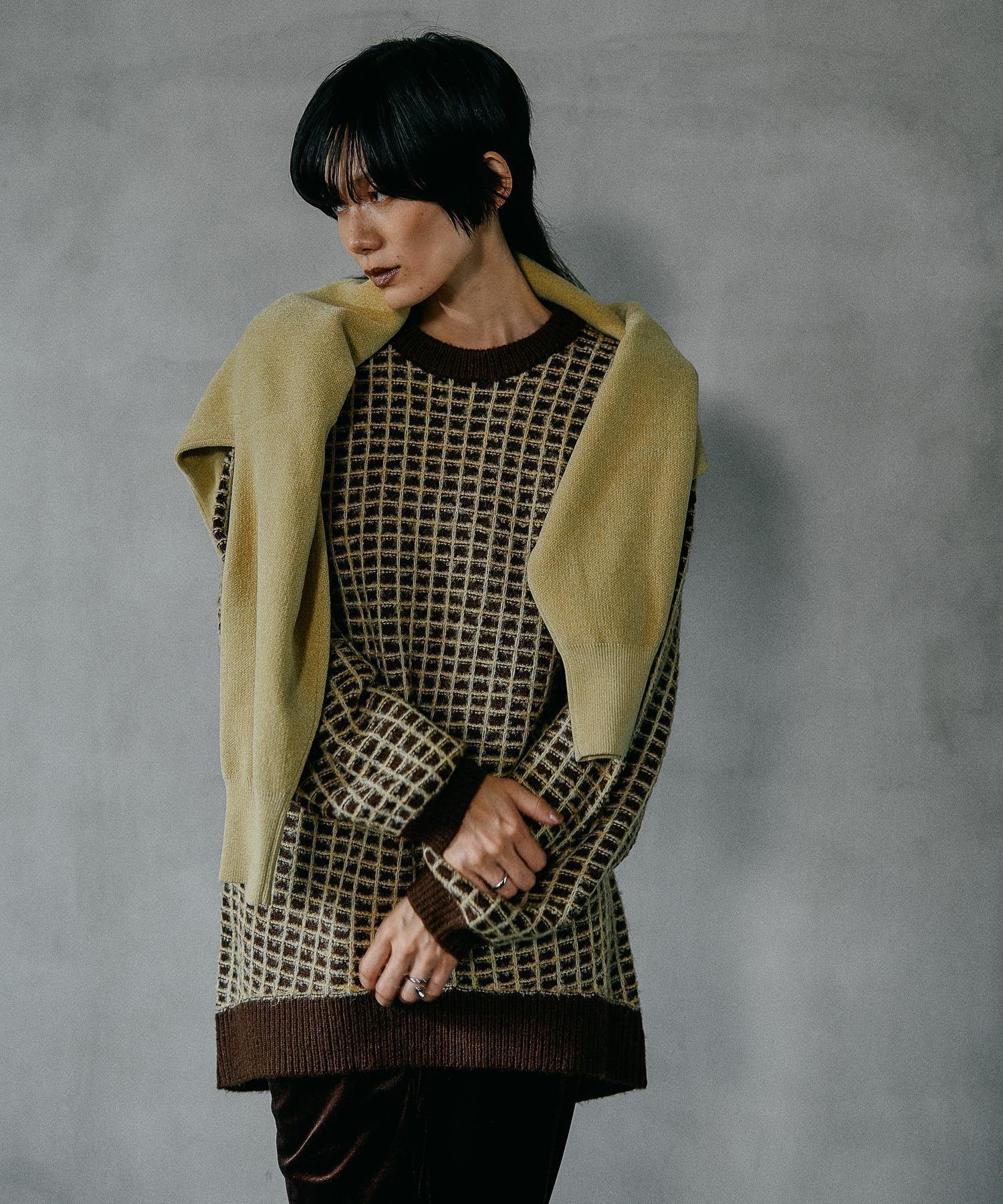 【レプシィム ローリーズファーム/LEPSIM LOWRYS FARM】のジャガード柄ニットチュニック インテリア・キッズ・メンズ・レディースファッション・服の通販 founy(ファニー) 　ファッション　Fashion　レディースファッション　Fashion for Women　トップス・カットソー　Cut & Sew Tops　ニット　Knit Tops & Sweaters　おすすめ　Recommended / Our Picks　チュニック　Tunic, Long Top　バランス　Balance, Style Balance　ワイド　Wide, Wide Fit　ブラウン56|ID: prp329100004727007 ipo3291000000034785678