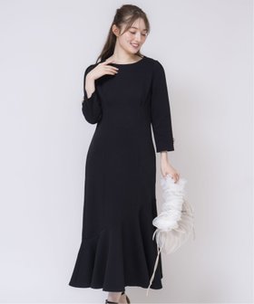 【ノエラ/Noela】のカットマーメイドワンピース 人気、トレンドファッション・服の通販 founy(ファニー) ファッション Fashion レディースファッション Fashion for Women ワンピース Dresses カットソー Cut and Sewn Top ポケット Pocket, Pocket Detail ラウンド Round, Round Neck エレガント 上品 Elegant 切替 Switching, Contrast Panel |ID:prp329100004727011