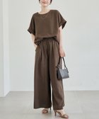 【コーエン/COEN】の【セットアイテム】リネンタッチTブラウスセットアップ MD.BROWN|ID: prp329100004727021 ipo3291000000034151666