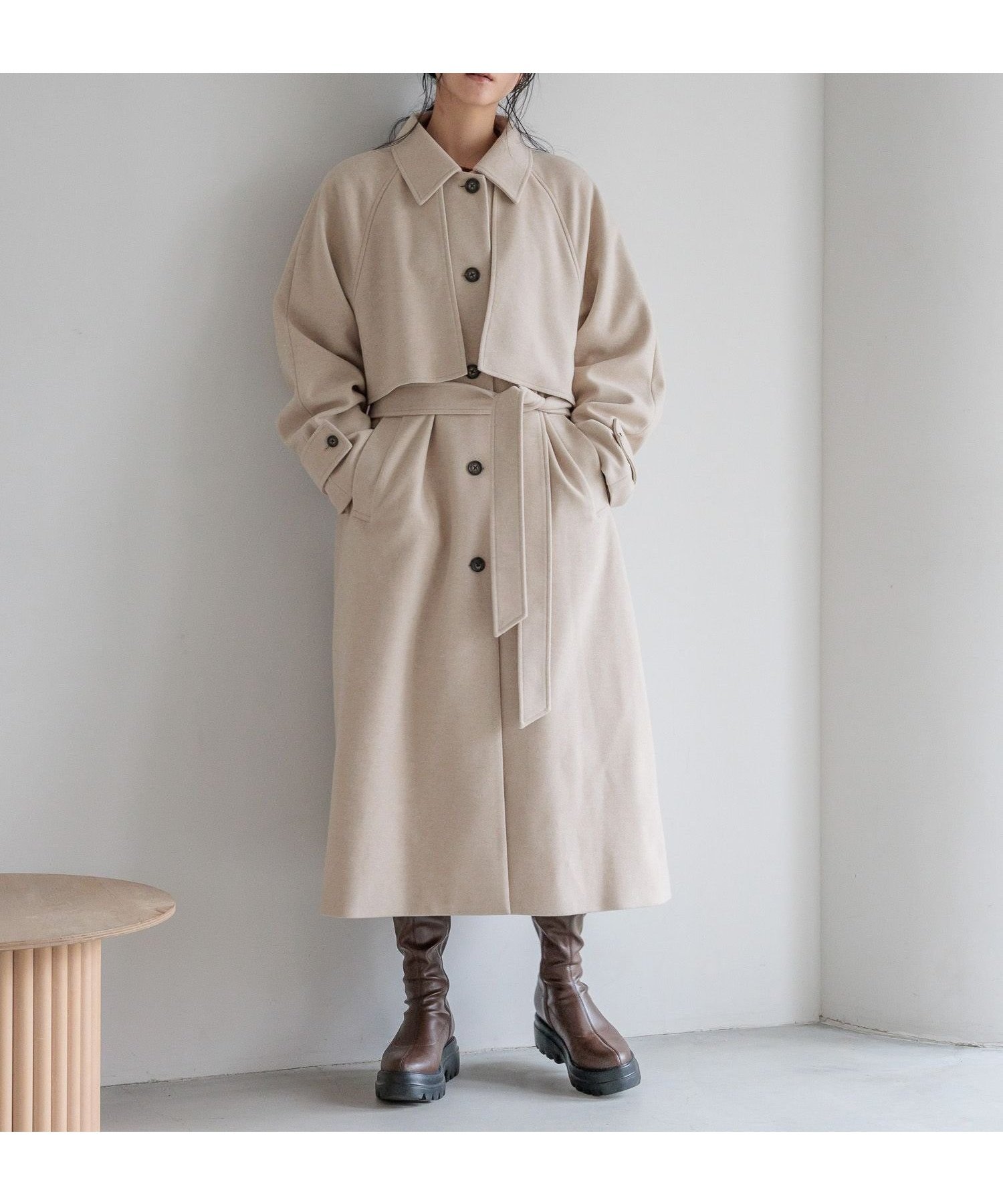 【ローリーズファーム/LOWRYS FARM】のウールライクヨークコート インテリア・キッズ・メンズ・レディースファッション・服の通販 founy(ファニー) 　ファッション　Fashion　レディースファッション　Fashion for Women　アウター　Coat / Outerwear Collection　コート・ロングコート・ピーコート　Long Coats, Peacoats & More　シンプル　Simple, Minimal　バランス　Balance, Style Balance　フロント　Front, Front Design　ヨーク　Yoke, Yoke Design　ロング　Long, Long-Length　アイボリー|ID: prp329100004727022 ipo3291000000034663580