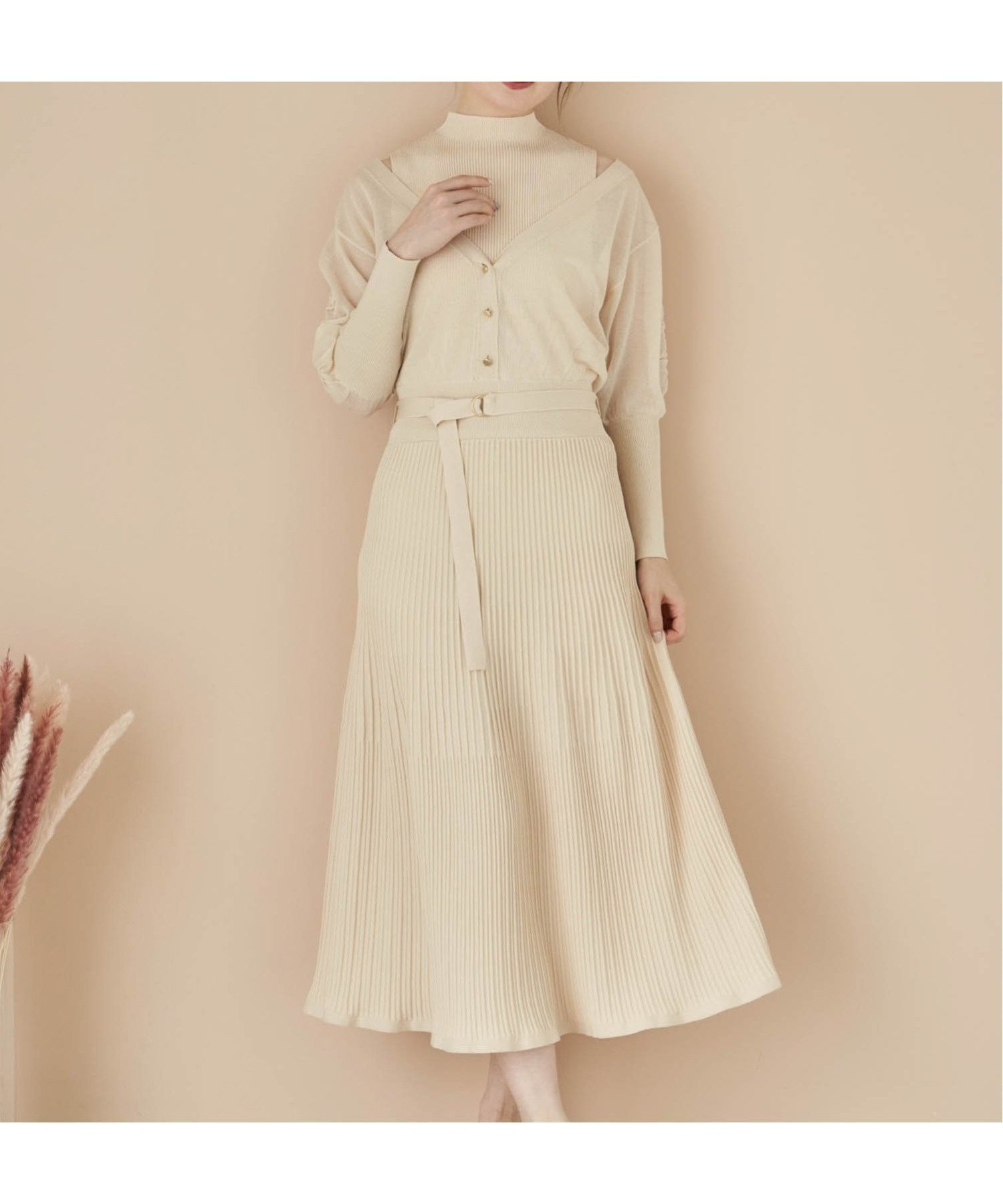 【ノエラ/Noela】のシアードッキングワンピース インテリア・キッズ・メンズ・レディースファッション・服の通販 founy(ファニー) 　ファッション　Fashion　レディースファッション　Fashion for Women　ワンピース　Dresses　シアー　Sheer, See-Through　シンプル　Simple, Minimal　ポケット　Pocket, Pocket Detail　ベージュ|ID: prp329100004727023 ipo3291000000034151677