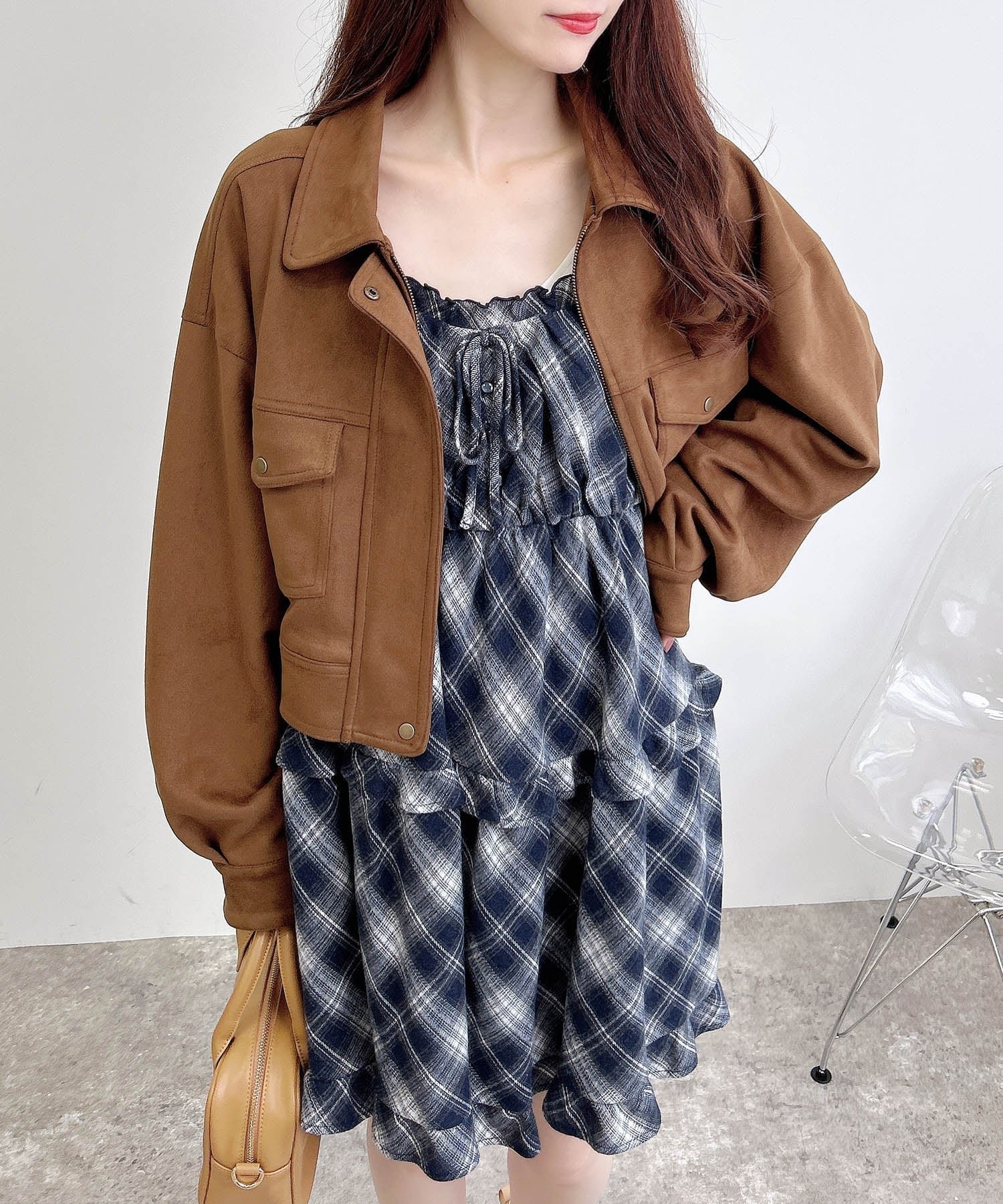【イング/INGNI】のINGNI/チェック柄ティアードキャミOP インテリア・キッズ・メンズ・レディースファッション・服の通販 founy(ファニー) 　ファッション　Fashion　レディースファッション　Fashion for Women　トップス・カットソー　Cut & Sew Tops　キャミソール&ノースリーブ　Camisoles & Sleeveless Tops　おすすめ　Recommended / Our Picks　インナー　Innerwear　キャミソール　Camisole, Spaghetti Strap Top　シャーリング　Shirring, Ruched　スマホ　Smartphone, Mobile Device　チェック　Check, Plaid, Tartan　フィット　Fit, Slim Fit　フリル　Frill, Ruffle　コン/チェック|ID: prp329100004727028 ipo3291000000034206594