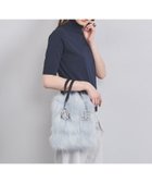 【ユナイテッドアローズ/UNITED ARROWS】のビジューブローチ フェイクファー トートバッグ LT.BLUE|ID: prp329100004727089 ipo3291000000034634733
