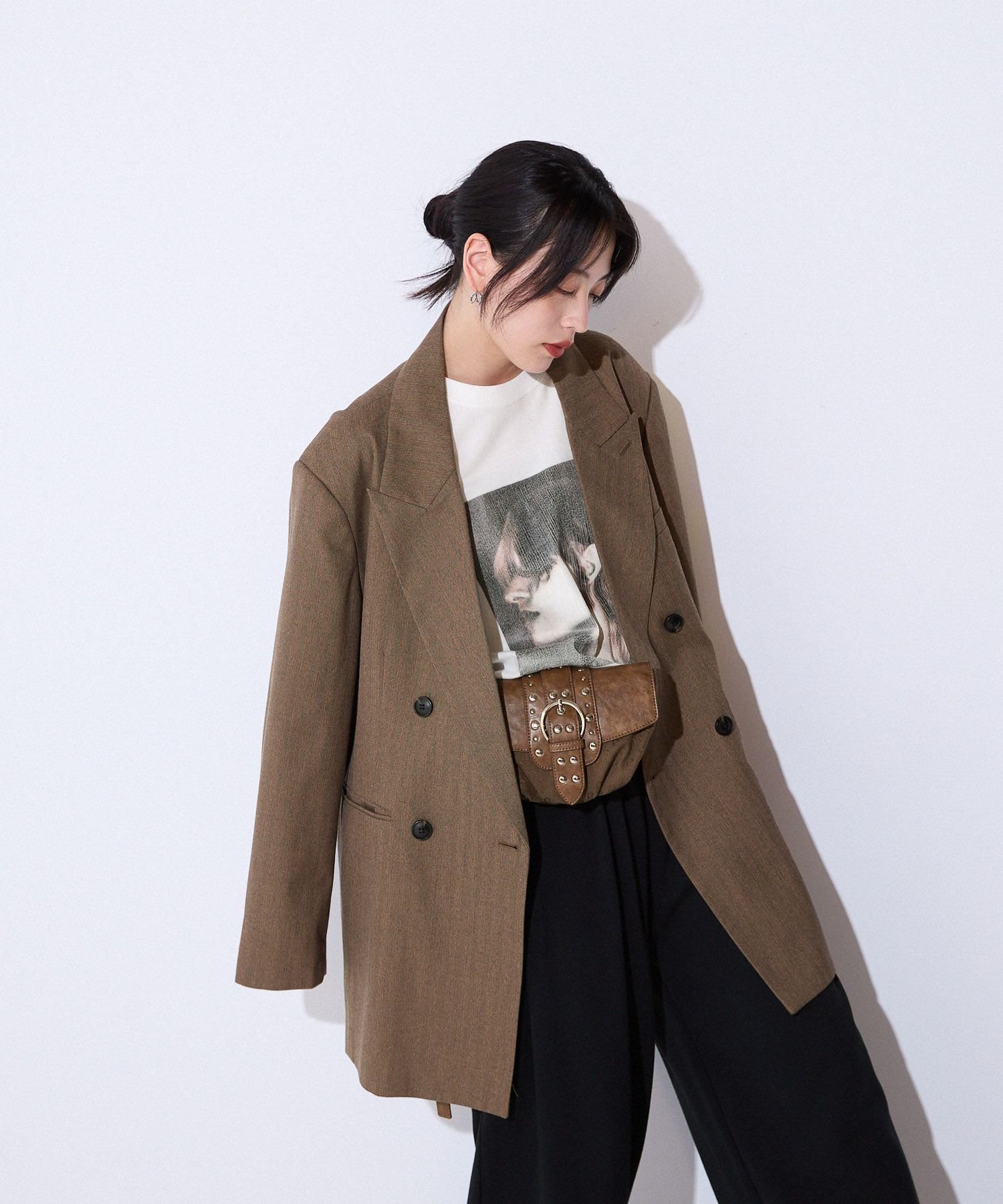 【ジーナシス/JEANASiS】のサキソニーパワショルジャケット インテリア・キッズ・メンズ・レディースファッション・服の通販 founy(ファニー)  ファッション Fashion レディースファッション Fashion for Women アウター Coat / Outerwear Collection レディースジャケット・軽アウター Jackets ショルダー Shoulder, Shoulder Strap シンプル Simple, Minimal ジャケット Jacket, Outerwear ストライプ Stripe, Striped Pattern デニム Denim, Jeans Material トレンド Trend, Trending Now フェミニン Feminine, Girly フォルム Silhouette, Form フレア Flare, Flared ボトム Bottoms, Lower Wear ポケット Pocket, Pocket Detail 無地 Plain, Solid Color ワイド Wide, Wide Fit おすすめ Recommended / Our Picks ブラウン|ID: prp329100004727096 ipo3291000000034345102