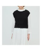 【マーコート/MARcourt】のmizuiro ind シフォンフリルヘムベスト 人気、トレンドファッション・服の通販 founy(ファニー) ファッション Fashion レディースファッション Fashion for Women アウター Coat / Outerwear Collection トップス・カットソー Cut & Sew Tops ベスト&ジレ / 重ね着スタイル Vests & Gilets カーディガン Cardigan, Knitwear シフォン Chiffon, Lightweight Fabric ジョーゼット Georgette, Semi-Sheer Fabric スリーブ Sleeve, Long Sleeve / Short Sleeve フリル Frill, Ruffle フレンチ French, French Style ベスト Vest, Waistcoat ポケット Pocket, Pocket Detail 無地 Plain, Solid Color thumbnail ブラック|ID: prp329100004727125 ipo3291000000034293276