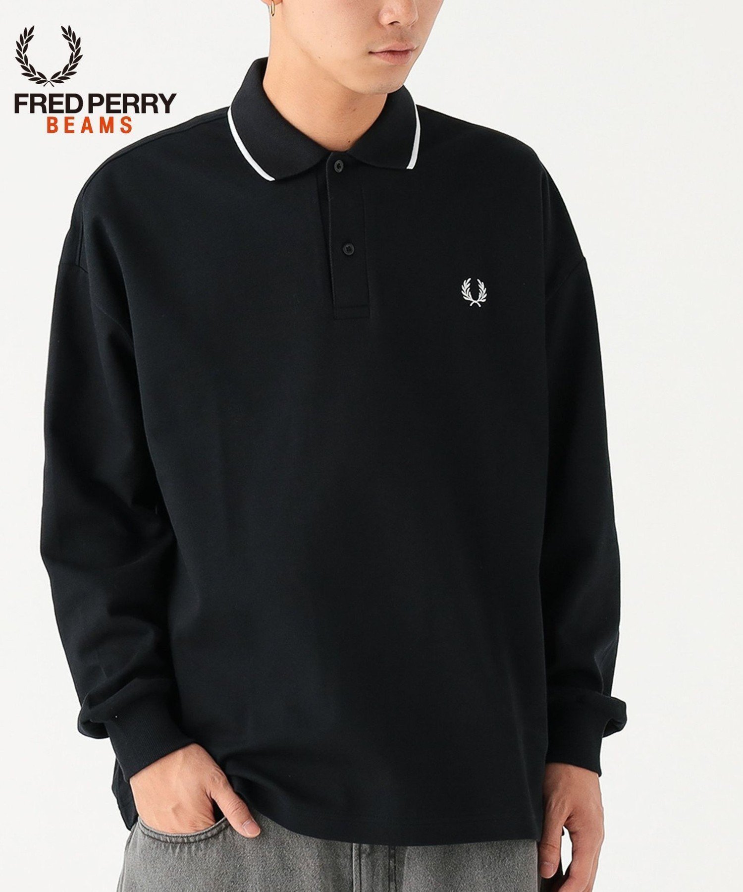 【ビームス/BEAMS / MEN】の【別注/長袖/ポロ】FRED PERRY / SINGLE TIP RELAX PIQUE TEXTURE SHIRT 25AW ポロシャツ ピケテクスチャーシャツ メンズ ユニセックス 人気、トレンドファッション・服の通販 founy(ファニー) 　ファッション　Fashion　メンズファッション　Fashion for Men　エンブロイダリー　Embroidery Design　カーディガン　Cardigan, Knitwear　クラシック　Classic, Timeless Style　鹿の子　Piqué, Kanoko Fabric　シンプル　Simple, Minimal　ジップ　Zip, Zipper　ジャケット　Jacket, Outerwear　スウェット / スエット　Sweatshirt, Sweatwear　スリーブ　Sleeve, Long Sleeve / Short Sleeve　トレンド　Trend, Trending Now　定番　Standard, Basic Item　人気　Popular, Best Seller　長袖　Long Sleeve, Full Sleeve　バランス　Balance, Style Balance　ビッグ　Big, Oversized　ベスト　Vest, Waistcoat　ポロシャツ　Polo Shirt, Collared Tee　別注　Limited Edition, Custom Order　メンズ　Men's, Menswear　モダン　Modern, Contemporary　リラックス　Relax, Relaxed Fit　ロング　Long, Long-Length　ロンドン　London Style, British Inspired　A/W・秋冬　Autumn/Winter　エレガント 上品　Elegant　2025年　2025　2025-2026秋冬・A/W　Autumn/Winter 2025–26 AW25–26　 other-1|ID: prp329100004727146 ipo3291000000034604115