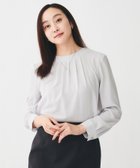 【アンタイトル/UNTITLED】の【通勤スーツ/オフィス/フォーマル】タックブラウス ライトグレー|ID: prp329100004727162 ipo3291000000034574486