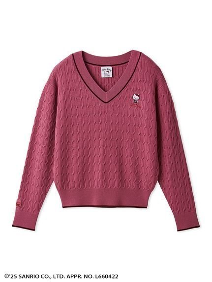 【スナイデル/SNIDEL】の【HELLO KITTY】ケーブルプルオーバー インテリア・キッズ・メンズ・レディースファッション・服の通販 founy(ファニー) 　ファッション　Fashion　レディースファッション　Fashion for Women　トップス・カットソー　Cut & Sew Tops　カジュアルプルオーバー・ニットトップス　Pullovers & Knit Tops / Casual Pullovers　今季　This Season, Current Season　ストレート　Straight, Straight Cut　スペシャル　Special, Limited Edition　スマート　Smart, Elegant　トレンド　Trend, Trending Now　リボン　Ribbon, Bow　ワンポイント　One Point, Statement Accent　おすすめ　Recommended / Our Picks　PNK[066]|ID: prp329100004727185 ipo3291000000034152346