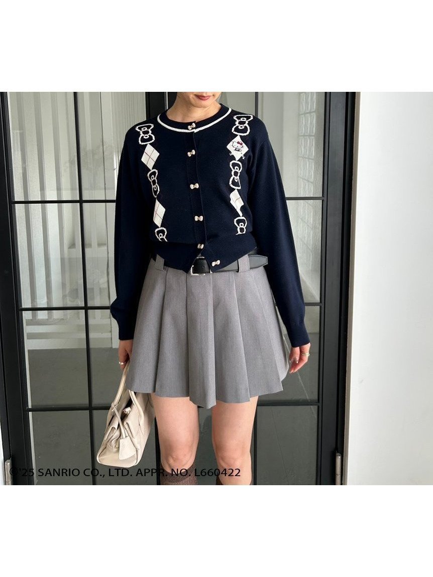 【スナイデル/SNIDEL】の【HELLO KITTY】アーガイルカーディガン インテリア・キッズ・メンズ・レディースファッション・服の通販 founy(ファニー) 　ファッション　Fashion　レディースファッション　Fashion for Women　トップス・カットソー　Cut & Sew Tops　カーディガン・羽織り　Layered Style Cardigans　カラフル　Colorful Design　カーディガン　Cardigan, Knitwear　コンパクト　Compact, Small Size　ストレート　Straight, Straight Cut　スペシャル　Special, Limited Edition　スマート　Smart, Elegant　トレンド　Trend, Trending Now　フォルム　Silhouette, Form　リボン　Ribbon, Bow　リュクス　Luxury, Elegant, High-End, Chic　ワンポイント　One Point, Statement Accent　おすすめ　Recommended / Our Picks　NVY[089]|ID: prp329100004727187 ipo3291000000034152355