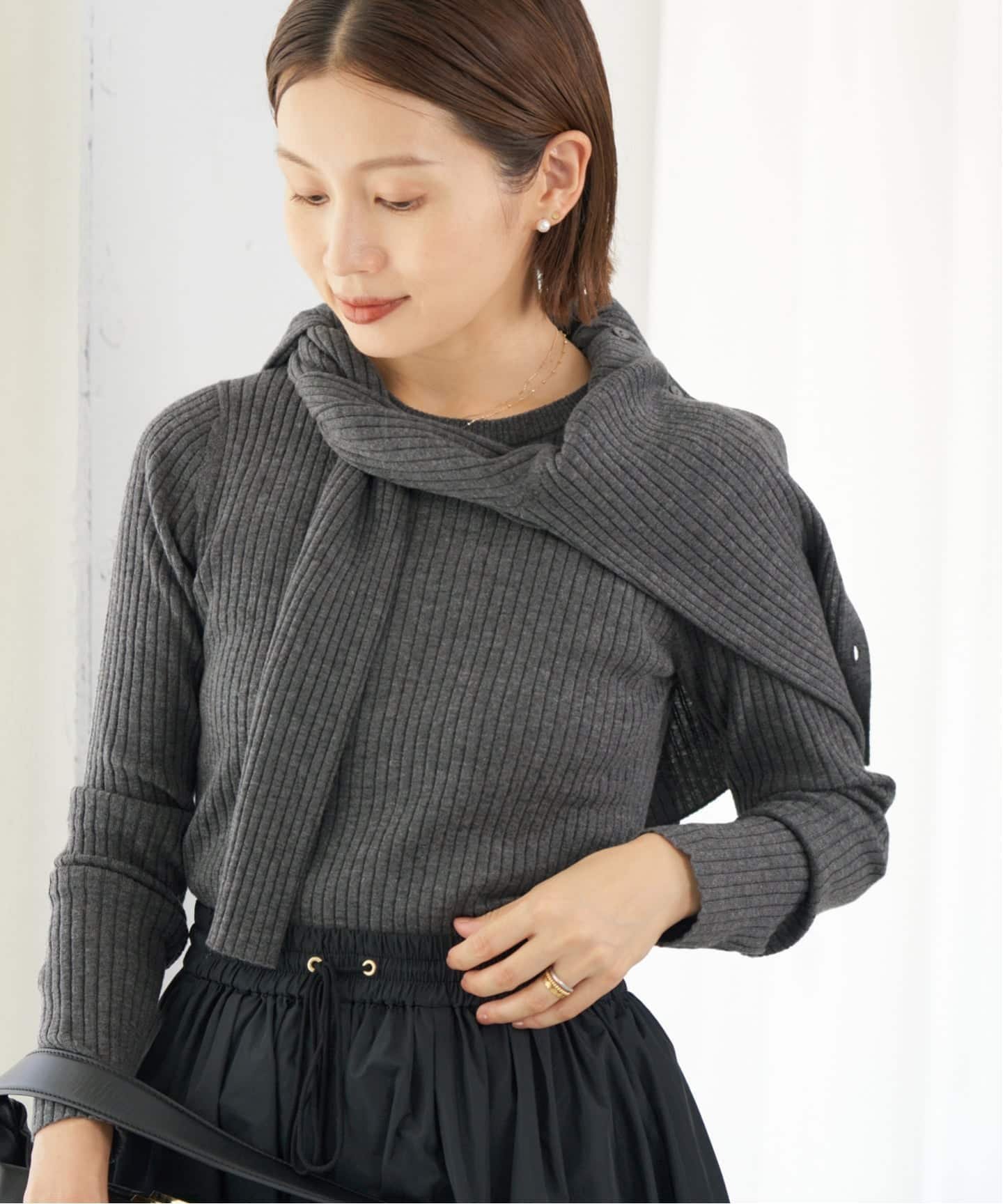 【イエナ/IENA】の《追加》イタリア ヤーン RIB クループルオーバー インテリア・キッズ・メンズ・レディースファッション・服の通販 founy(ファニー) ファッション Fashion レディースファッション Fashion for Women トップス・カットソー Cut & Sew Tops カジュアルプルオーバー・ニットトップス Pullovers & Knit Tops / Casual Pullovers 2025年 2025 2025-2026秋冬・A/W Autumn/Winter 2025–26 AW25–26 イタリア Italy インナー Innerwear カーディガン Cardigan, Knitwear シンプル Simple, Minimal ベーシック Basic, Essential グレーA|ID: prp329100004727218 ipo3291000000034734433