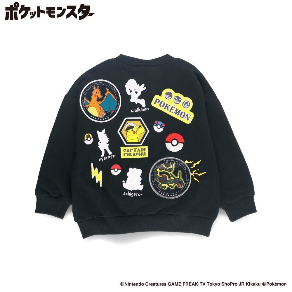 【ブランシェス/branshes / KIDS】の【ポケットモンスター(ポケモン)】ワッペン裏毛トレーナー インテリア・キッズ・メンズ・レディースファッション・服の通販 founy(ファニー) 　ファッション　Fashion　キッズファッション　Fashion for Kids　おすすめ　Recommended / Our Picks　トレーナー　Sweatshirt, Trainer　プリント　Print, Printed Pattern　ポケット　Pocket, Pocket Detail　ブラック|ID: prp329100004727268 ipo3291000000034152673