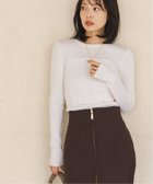 【ノーブル / スピック&スパン/NOBLE / Spick & Span】の《追加》リブクルーネックニット 人気、トレンドファッション・服の通販 founy(ファニー) ファッション Fashion レディースファッション Fashion for Women トップス・カットソー Cut & Sew Tops ニット Knit Tops & Sweaters イエロー Yellow インナー Innerwear シンプル Simple, Minimal ジャケット Jacket, Outerwear ストレッチ Stretch, Stretchy Fabric トレンド Trend, Trending Now エレガント 上品 Elegant 定番 Standard, Basic Item thumbnail ホワイト|ID: prp329100004727285 ipo3291000000034581298
