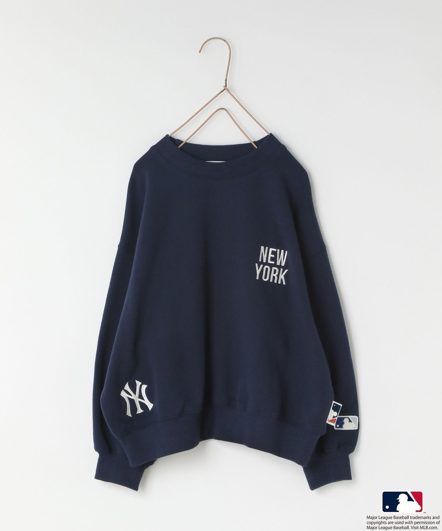 【ローリーズファーム/LOWRYS FARM / KIDS】のMLBBIGスウェット インテリア・キッズ・メンズ・レディースファッション・服の通販 founy(ファニー) 　ファッション　Fashion　キッズファッション　Fashion for Kids　スウェット / スエット　Sweatshirt, Sweatwear　ヤンキース|ID: prp329100004727323 ipo3291000000034152846