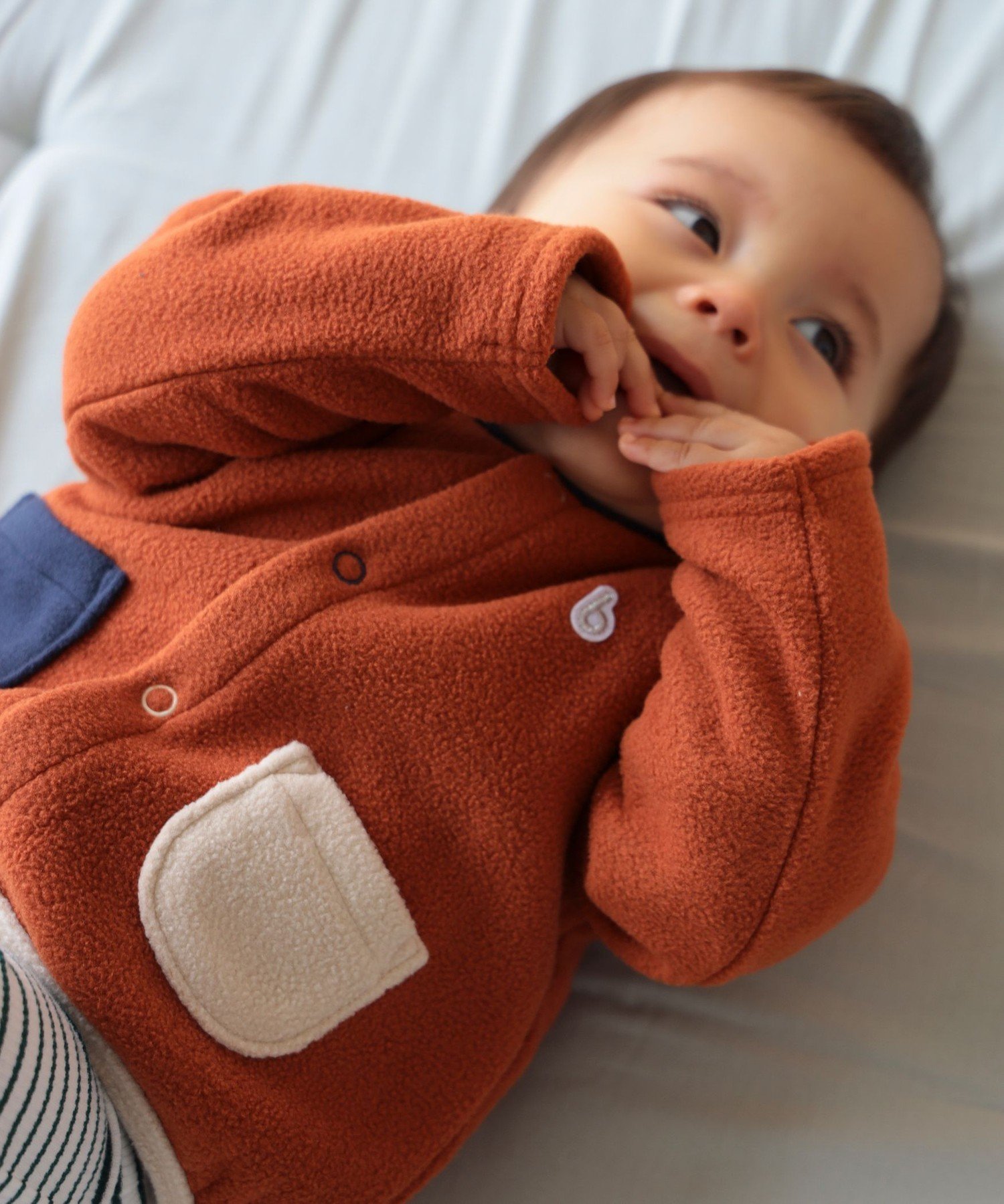 【こども ビームス/コドモ ビームス / KIDS】のベビー フリース カーディガン 2025FW(70~90cm) インテリア・キッズ・メンズ・レディースファッション・服の通販 founy(ファニー) 　ファッション　Fashion　キッズファッション　Fashion for Kids　カーディガン　Cardigan, Knitwear　トリミング　Trimming, Decorative Edge　フロント　Front, Front Design　ベビー　Baby, Babywear　ポケット　Pocket, Pocket Detail　ロンパース　Romper, Jumpsuit　冬　Winter / This Winter　防寒　Cold Protection, Winter-Ready　BROWN|ID: prp329100004727334 ipo3291000000034152885