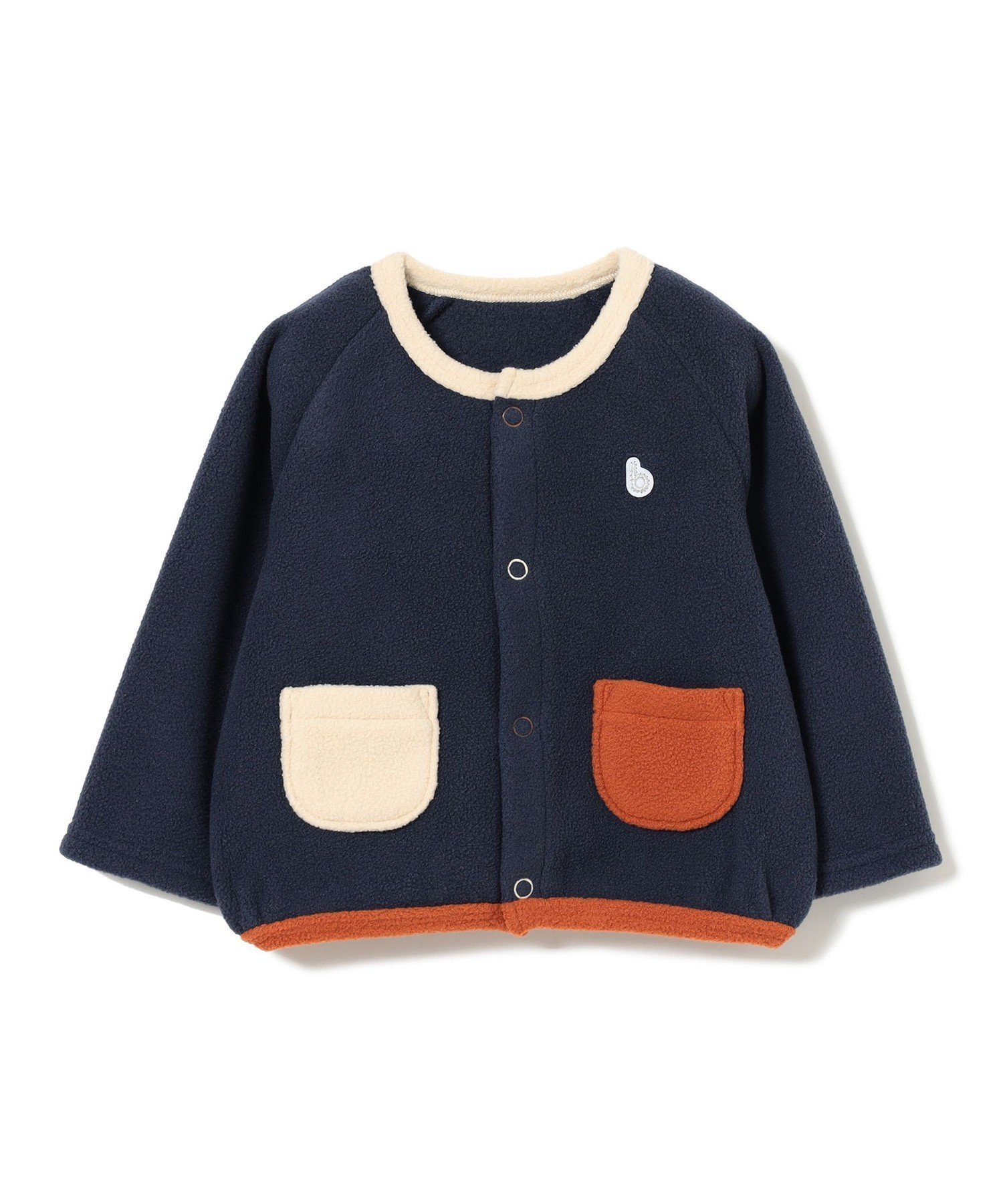 【こども ビームス/コドモ ビームス / KIDS】のベビー フリース カーディガン 2025FW(70~90cm) インテリア・キッズ・メンズ・レディースファッション・服の通販 founy(ファニー) 　ファッション　Fashion　キッズファッション　Fashion for Kids　カーディガン　Cardigan, Knitwear　トリミング　Trimming, Decorative Edge　フロント　Front, Front Design　ベビー　Baby, Babywear　ポケット　Pocket, Pocket Detail　ロンパース　Romper, Jumpsuit　冬　Winter / This Winter　防寒　Cold Protection, Winter-Ready　NAVY|ID: prp329100004727334 ipo3291000000034152886