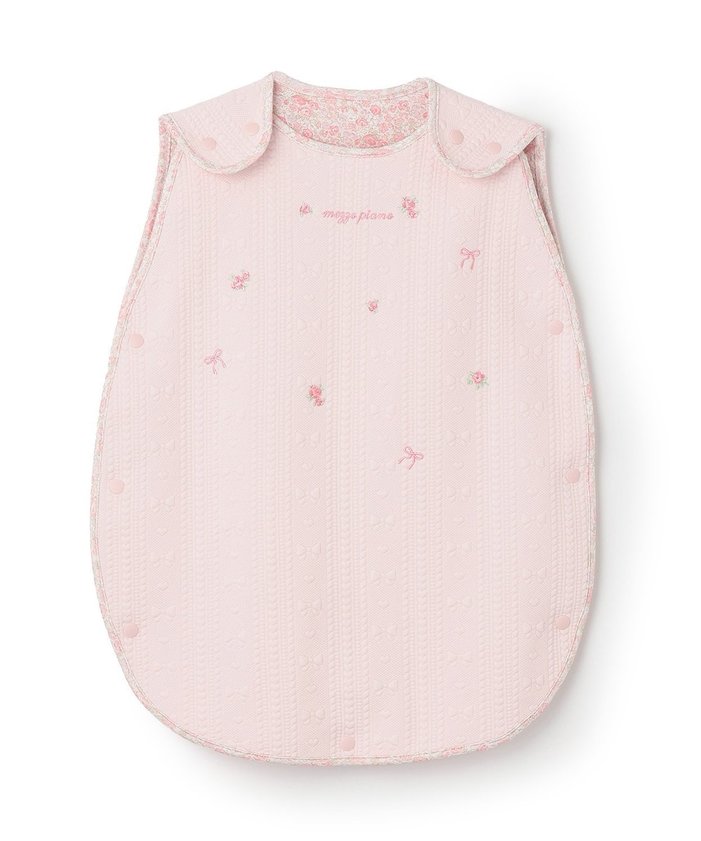 【ナルミヤ オンライン/NARUMIYA ONELINE / KIDS】のフクレジャガードバラ刺しゅう スリーパー インテリア・キッズ・メンズ・レディースファッション・服の通販 founy(ファニー) https://founy.com/ ファッション Fashion キッズファッション Fashion for Kids ギフト プレゼント Gift / Present ジャカード／ジャガード Jacquard, Woven Pattern フラワー Flower, Floral リボン Ribbon, Bow |ID: prp329100004727372 ipo3291000000034153031