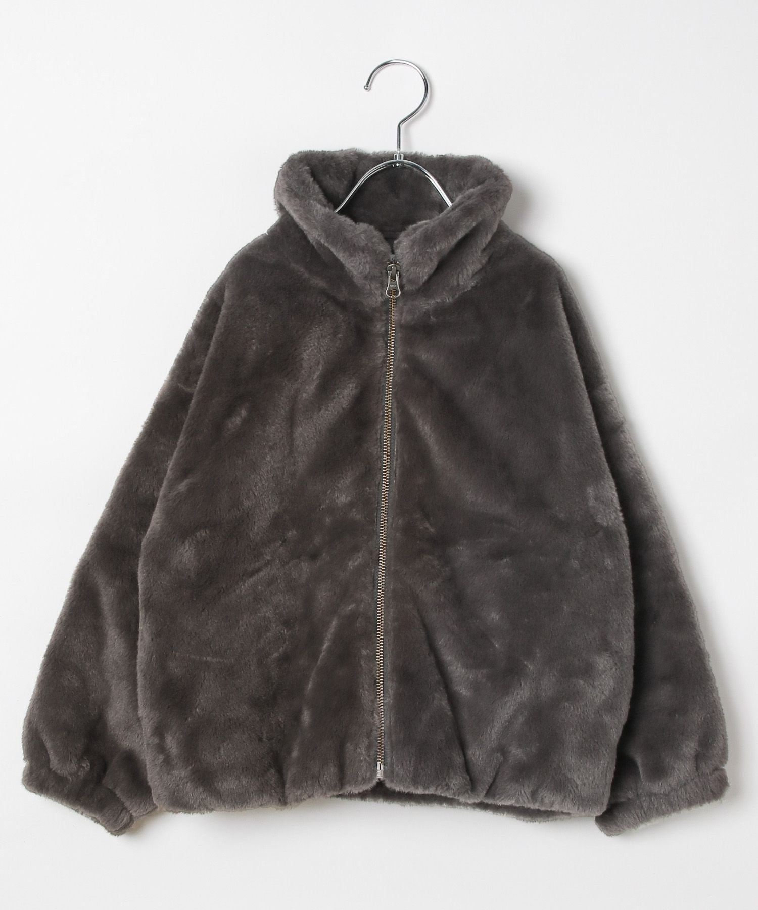 【ベイフロー/BAYFLOW / KIDS】のふわふわフェイクファー♪ ファーブルゾン(KIDS) インテリア・キッズ・メンズ・レディースファッション・服の通販 founy(ファニー) 　ファッション　Fashion　キッズファッション　Fashion for Kids　おすすめ　Recommended / Our Picks　ガーリー　Girly, Feminine Style　フェイクファー　Faux Fur, Imitation Fur　ブルゾン　Blouson, Bomber Jacket　ワイド　Wide, Wide Fit　チャコール18|ID: prp329100004727381 ipo3291000000034153065