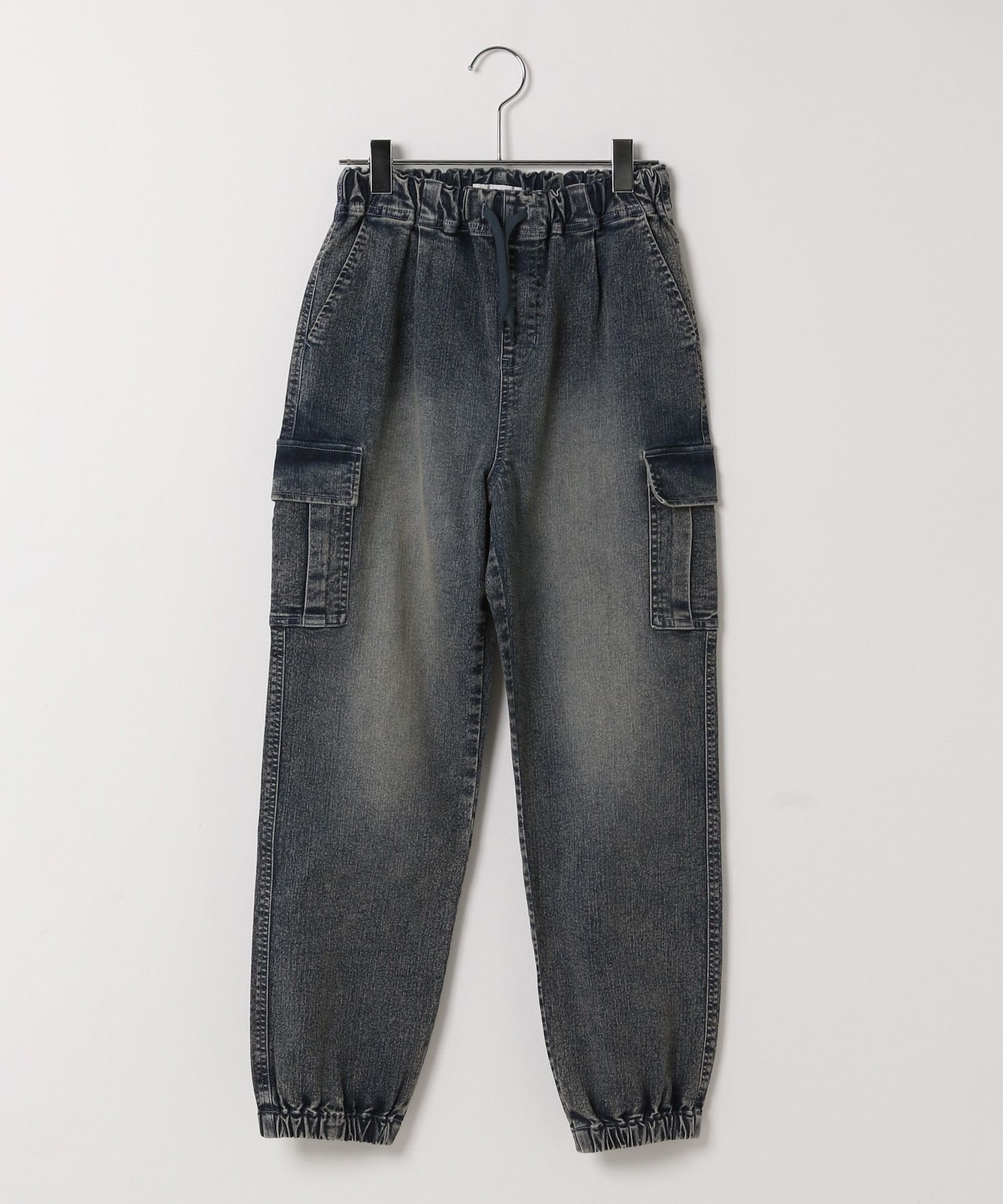 【グローバルワーク/GLOBAL WORK / KIDS】のスゴラクストレッチカーゴジョグパンツ/キッズ/147321 インテリア・キッズ・メンズ・レディースファッション・服の通販 founy(ファニー) 　ファッション　Fashion　キッズファッション　Fashion for Kids　ボトムス　Bottoms　カーゴパンツ　Cargo Pants, Utility Pants　ケミカル　Chemical, Chemical Wash　ストレッチ　Stretch, Stretchy Fabric　ダメージ　Distressed, Destroyed　デニム　Denim, Jeans Material　トレンド　Trend, Trending Now　人気　Popular, Best Seller　ポケット　Pocket, Pocket Detail　ワイド　Wide, Wide Fit　オーバーダイブルーデニム84|ID: prp329100004727382 ipo3291000000034153077