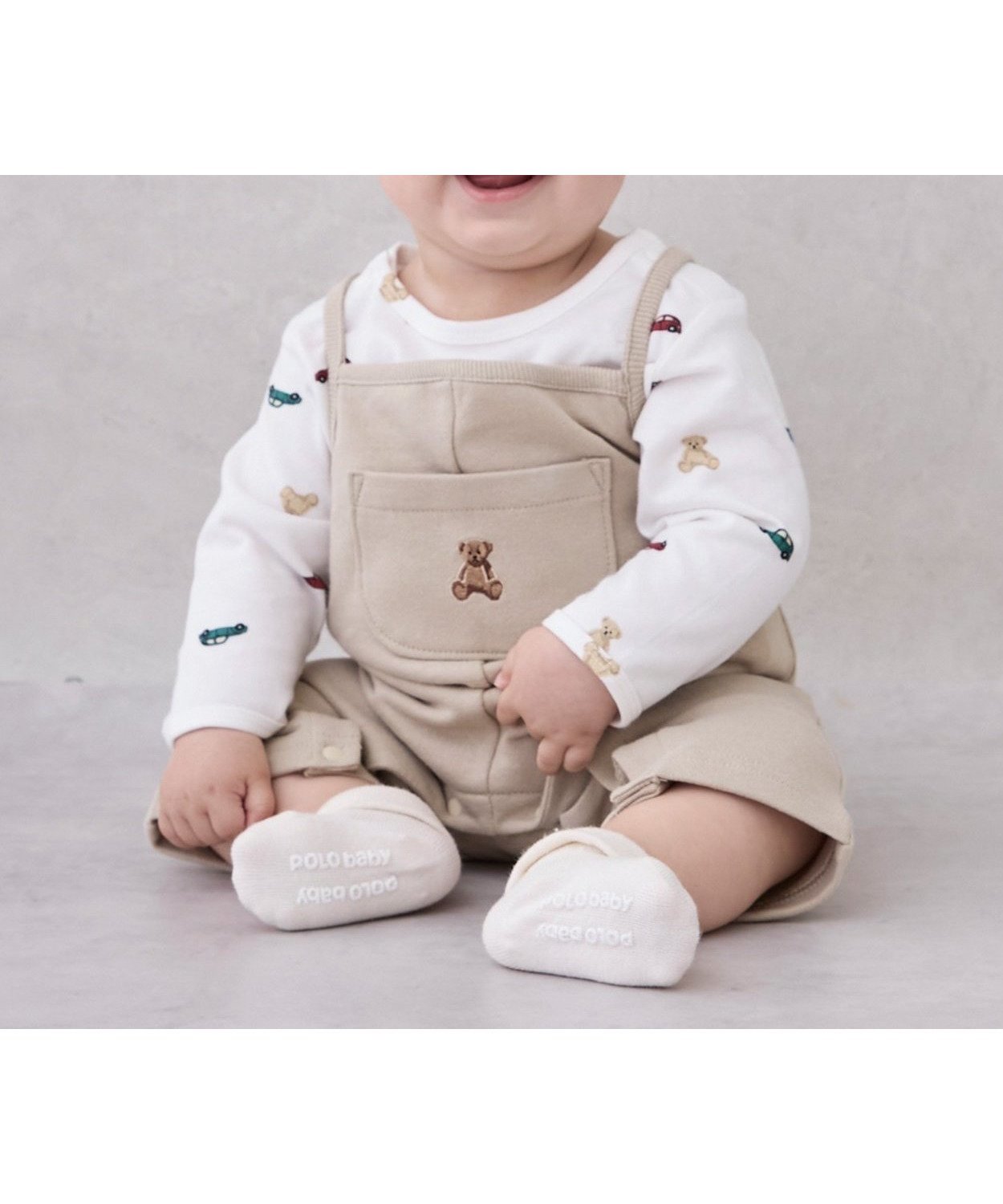 【ナルミヤ オンライン/NARUMIYA ONELINE / KIDS】の【POLO BCS】モチーフ長袖サロペット インテリア・キッズ・メンズ・レディースファッション・服の通販 founy(ファニー) 　ファッション　Fashion　キッズファッション　Fashion for Kids　カラフル　Colorful Design　サロペット　Overalls, Salopette　ポケット　Pocket, Pocket Detail　モチーフ　Motif, Design Theme　長袖　Long Sleeve, Full Sleeve　オフ ホワイト|ID: prp329100004727387 ipo3291000000034153090