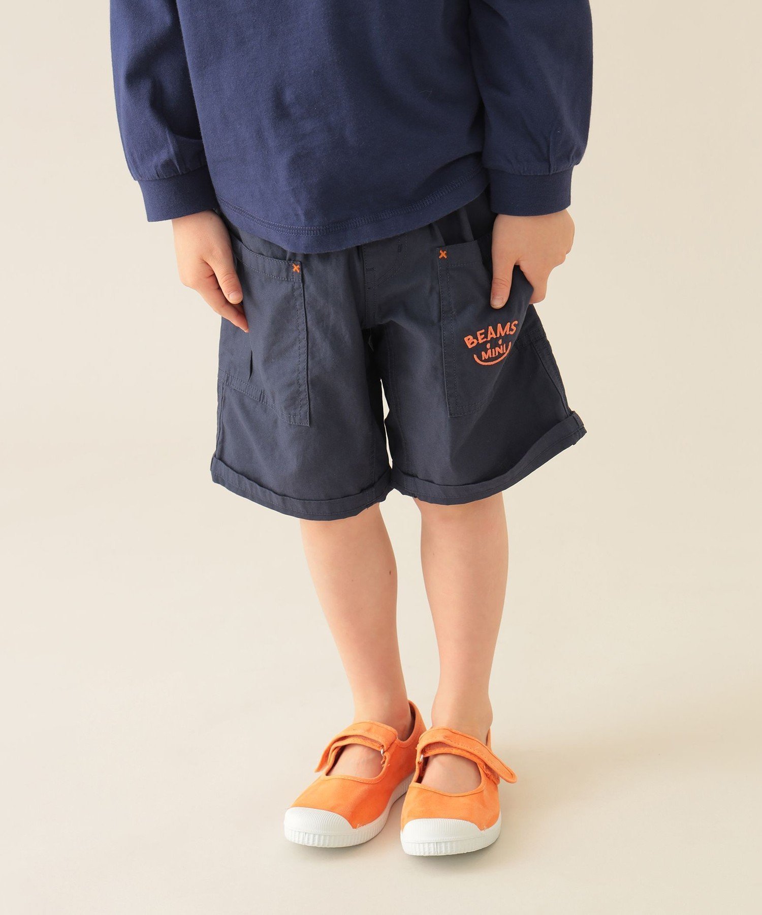 【ビームス ミニ/BEAMS mini / KIDS】のスマイル キャンプ ショーツ 2025SS(90~150cm) インテリア・キッズ・メンズ・レディースファッション・服の通販 founy(ファニー) 　ファッション　Fashion　キッズファッション　Fashion for Kids　クール　Cool, Chic　ショーツ　Shorts, Short Pants　ショート　Short, Short Length　バランス　Balance, Style Balance　ベーシック　Basic, Essential　ロールアップ　Roll-Up, Cuffed Hem　2025年　2025　2025春夏・S/S　Spring/Summer 2025 SS25　NAVY|ID: prp329100004727393 ipo3291000000034153113