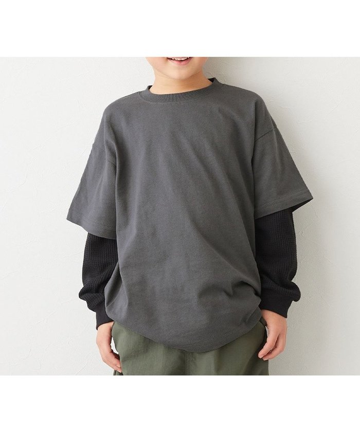 【デビロック/devirock / KIDS】のレイヤード風 長袖Tシャツ ロンT トップス 25AW インテリア・キッズ・メンズ・レディースファッション・服の通販 founy(ファニー) https://founy.com/ ファッション Fashion キッズファッション Fashion for Kids トップス・カットソー Cut & Sew Tops キャップ Cap, Baseball Cap スニーカー Sneakers, Trainers 長袖 Long Sleeve, Full Sleeve ビッグ Big, Oversized ワッフル Waffle, Waffle Knit おすすめ Recommended / Our Picks 2025年 2025 2025-2026秋冬・A/W Autumn/Winter 2025–26 AW25–26 |ID: prp329100004727403 ipo3291000000034153150