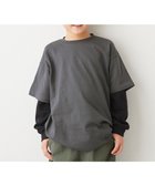 【デビロック/devirock / KIDS】のレイヤード風 長袖Tシャツ ロンT トップス 25AW チャコール|ID: prp329100004727403 ipo3291000000034153151