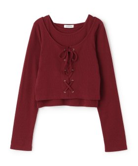 【ナルミヤ オンライン/NARUMIYA ONELINE / KIDS】のレースアップ長袖TシャツSET 人気、トレンドファッション・服の通販 founy(ファニー) ファッション Fashion キッズファッション Fashion for Kids テレコ Ribbed, Rib Stitch トレンド Trend, Trending Now フィット Fit, Slim Fit フロント Front, Front Design レース Lace, Lace Fabric 長袖 Long Sleeve, Full Sleeve |ID:prp329100004727419
