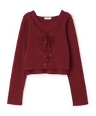 【ナルミヤ オンライン/NARUMIYA ONELINE / KIDS】のレースアップ長袖TシャツSET 人気、トレンドファッション・服の通販 founy(ファニー) ファッション Fashion キッズファッション Fashion for Kids テレコ Ribbed, Rib Stitch トレンド Trend, Trending Now フィット Fit, Slim Fit フロント Front, Front Design レース Lace, Lace Fabric 長袖 Long Sleeve, Full Sleeve thumbnail エンジ|ID: prp329100004727419 ipo3291000000034153215