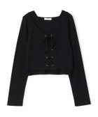 【ナルミヤ オンライン/NARUMIYA ONELINE / KIDS】のレースアップ長袖TシャツSET 人気、トレンドファッション・服の通販 founy(ファニー) ファッション Fashion キッズファッション Fashion for Kids テレコ Ribbed, Rib Stitch トレンド Trend, Trending Now フィット Fit, Slim Fit フロント Front, Front Design レース Lace, Lace Fabric 長袖 Long Sleeve, Full Sleeve thumbnail 黒|ID: prp329100004727419 ipo3291000000034153217