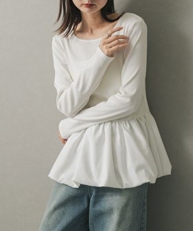 【センスオブプレイス/SENSE OF PLACE by URBAN RESEARCH】のフリルバルーンコンパクトトップ 人気、トレンドファッション・服の通販 founy(ファニー) ファッション Fashion レディースファッション Fashion for Women 2025年 2025 2025-2026秋冬・A/W Autumn/Winter 2025–26 AW25–26 冬 Winter / This Winter おすすめ Recommended / Our Picks スウェット / スエット Sweatshirt, Sweatwear ドッキング Docking, Mixed Material フィット Fit, Slim Fit ミックス Mix, Mixed Style A/W・秋冬 Autumn/Winter |ID:prp329100004727946