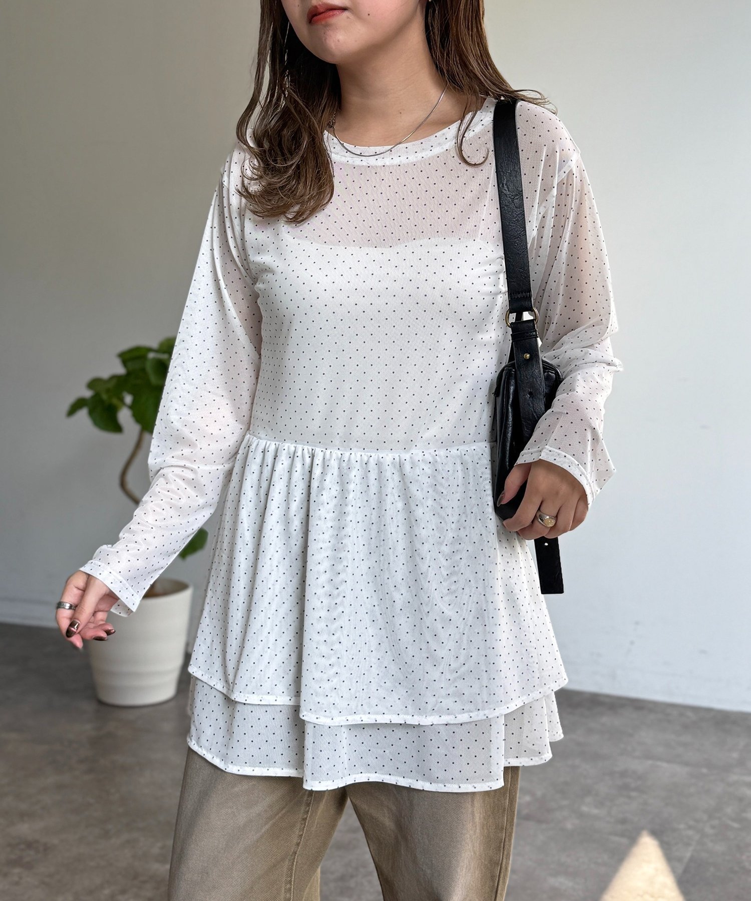 【シーピーシーエム/CPCM】のアソートレイヤードロンT インテリア・キッズ・メンズ・レディースファッション・服の通販 founy(ファニー) 　ファッション　Fashion　レディースファッション　Fashion for Women　トップス・カットソー　Cut & Sew Tops　ロングTシャツ・Tシャツ　Longline T-Shirts & Tees　春　Spring　秋　Autumn　ギャザー　Gathered, Ruffled　クラシカル　Classical, Vintage-Inspired　コーデュロイ　Corduroy, Cord Fabric　シンプル　Simple, Minimal　デニム　Denim, Jeans Material　トレンド　Trend, Trending Now　バルーン　Balloon, Balloon Silhouette　フリル　Frill, Ruffle　フレア　Flare, Flared　おすすめ　Recommended / Our Picks　エレガント 上品　Elegant　オフホワイト|ID: prp329100004727979 ipo3291000000036292637