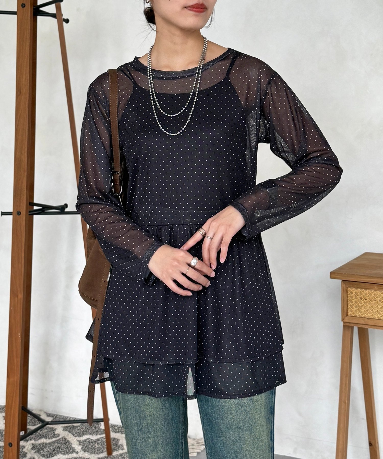 【シーピーシーエム/CPCM】のアソートレイヤードロンT インテリア・キッズ・メンズ・レディースファッション・服の通販 founy(ファニー) 　ファッション　Fashion　レディースファッション　Fashion for Women　トップス・カットソー　Cut & Sew Tops　ロングTシャツ・Tシャツ　Longline T-Shirts & Tees　春　Spring　秋　Autumn　ギャザー　Gathered, Ruffled　クラシカル　Classical, Vintage-Inspired　コーデュロイ　Corduroy, Cord Fabric　シンプル　Simple, Minimal　デニム　Denim, Jeans Material　トレンド　Trend, Trending Now　バルーン　Balloon, Balloon Silhouette　フリル　Frill, Ruffle　フレア　Flare, Flared　おすすめ　Recommended / Our Picks　エレガント 上品　Elegant　ブラックニッケル|ID: prp329100004727979 ipo3291000000036292643