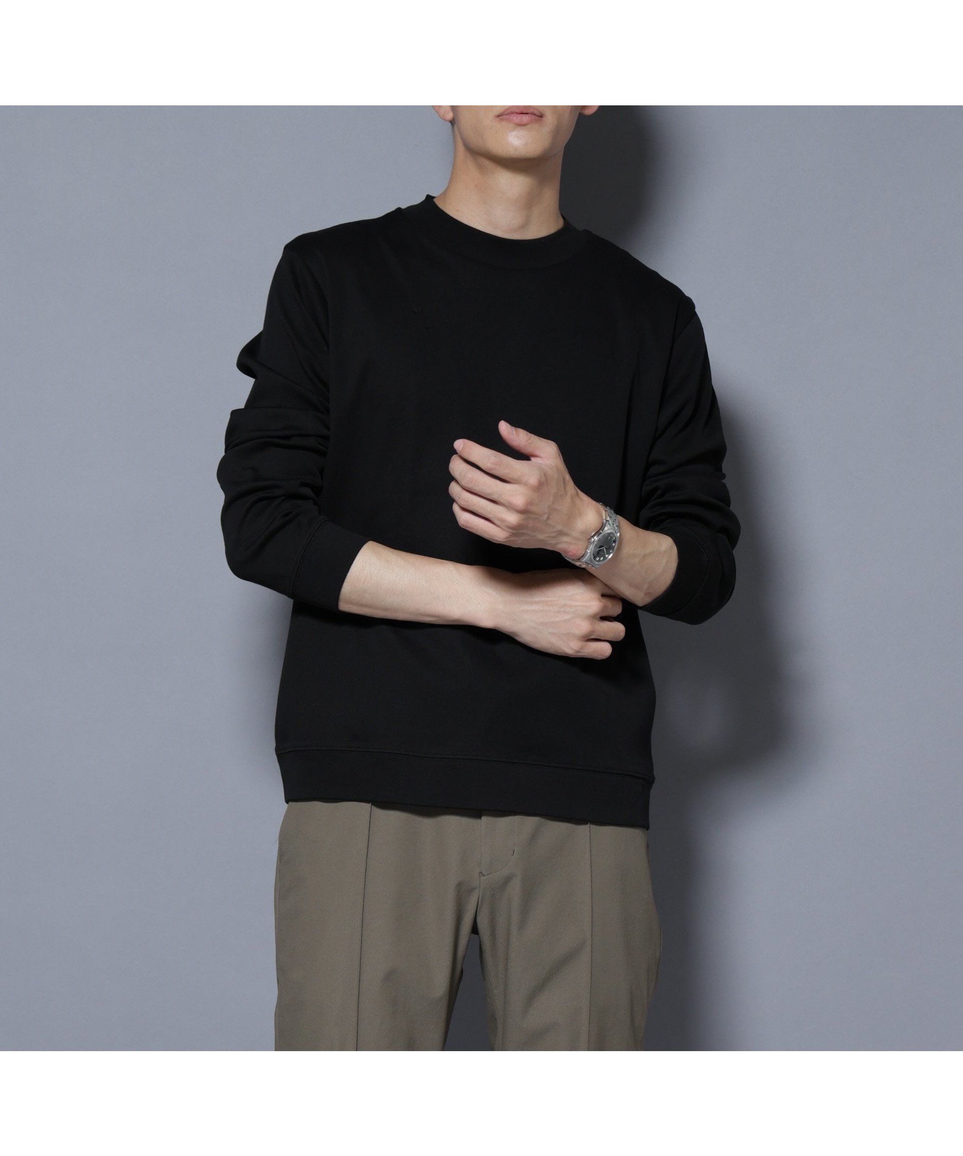 【ナノ ユニバース/nano universe / MEN】の「FORMAL JERSEY」モックネックカットソー長袖 インテリア・キッズ・メンズ・レディースファッション・服の通販 founy(ファニー) 　ファッション　Fashion　メンズファッション　Fashion for Men　トップス・カットソー　Cut & Sew Tops　インナー　Innerwear　カットソー　Cut and Sewn Top　シルケット　Silket, Silky Cotton　シンプル　Simple, Minimal　スリム　Slim, Slim Fit　セットアップ　Set-Up, Coordinated Outfit　ドレス　Dress, One-Piece　定番　Standard, Basic Item　人気　Popular, Best Seller　長袖　Long Sleeve, Full Sleeve　モックネック　Mock Neck, Short Turtleneck　ワイド　Wide, Wide Fit　おすすめ　Recommended / Our Picks　ビジネス 仕事 通勤　Business / Work / Commuting　2025年　2025　2025-2026秋冬・A/W　Autumn/Winter 2025–26 AW25–26　ブラック|ID: prp329100004727981 ipo3291000000034201728