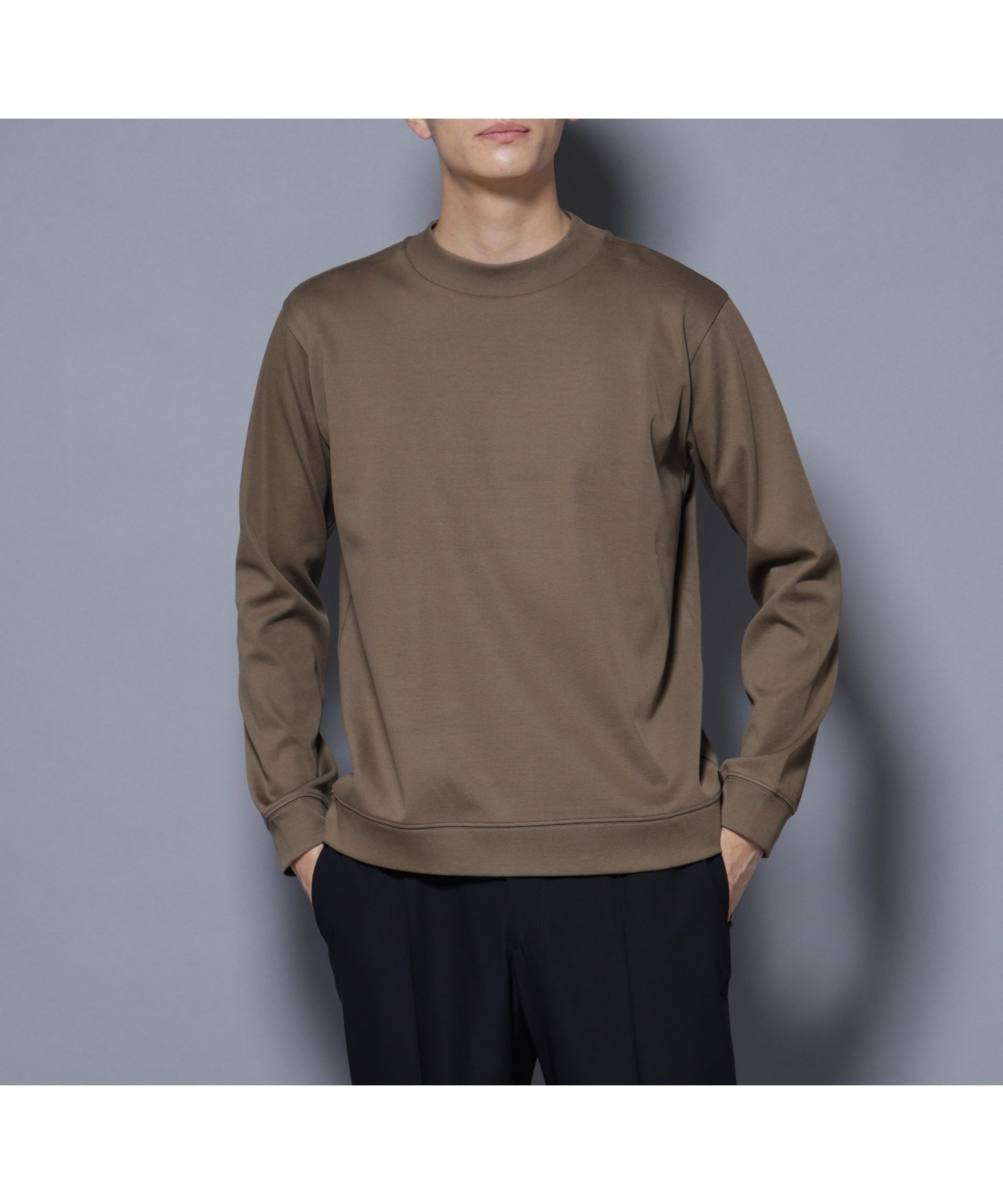 【ナノ ユニバース/nano universe / MEN】の「FORMAL JERSEY」モックネックカットソー長袖 インテリア・キッズ・メンズ・レディースファッション・服の通販 founy(ファニー) 　ファッション　Fashion　メンズファッション　Fashion for Men　トップス・カットソー　Cut & Sew Tops　インナー　Innerwear　カットソー　Cut and Sewn Top　シルケット　Silket, Silky Cotton　シンプル　Simple, Minimal　スリム　Slim, Slim Fit　セットアップ　Set-Up, Coordinated Outfit　ドレス　Dress, One-Piece　定番　Standard, Basic Item　人気　Popular, Best Seller　長袖　Long Sleeve, Full Sleeve　モックネック　Mock Neck, Short Turtleneck　ワイド　Wide, Wide Fit　おすすめ　Recommended / Our Picks　ビジネス 仕事 通勤　Business / Work / Commuting　2025年　2025　2025-2026秋冬・A/W　Autumn/Winter 2025–26 AW25–26　カーキブラウン4|ID: prp329100004727981 ipo3291000000034201731