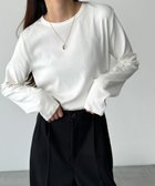 【キャナルジーン/CANAL JEAN】のEl mar(エルマール) コットンストレッチロングTシャツ 人気、トレンドファッション・服の通販 founy(ファニー) ファッション Fashion レディースファッション Fashion for Women トップス・カットソー Cut & Sew Tops シャツ・ブラウス・オフィスカジュアル Elegant Blouses & Button-Ups ロングTシャツ・Tシャツ Longline T-Shirts & Tees インナー Innerwear カーディガン Cardigan, Knitwear シンプル Simple, Minimal ベスト Vest, Waistcoat thumbnail アイボリー|ID: prp329100004727993 ipo3291000000034800188