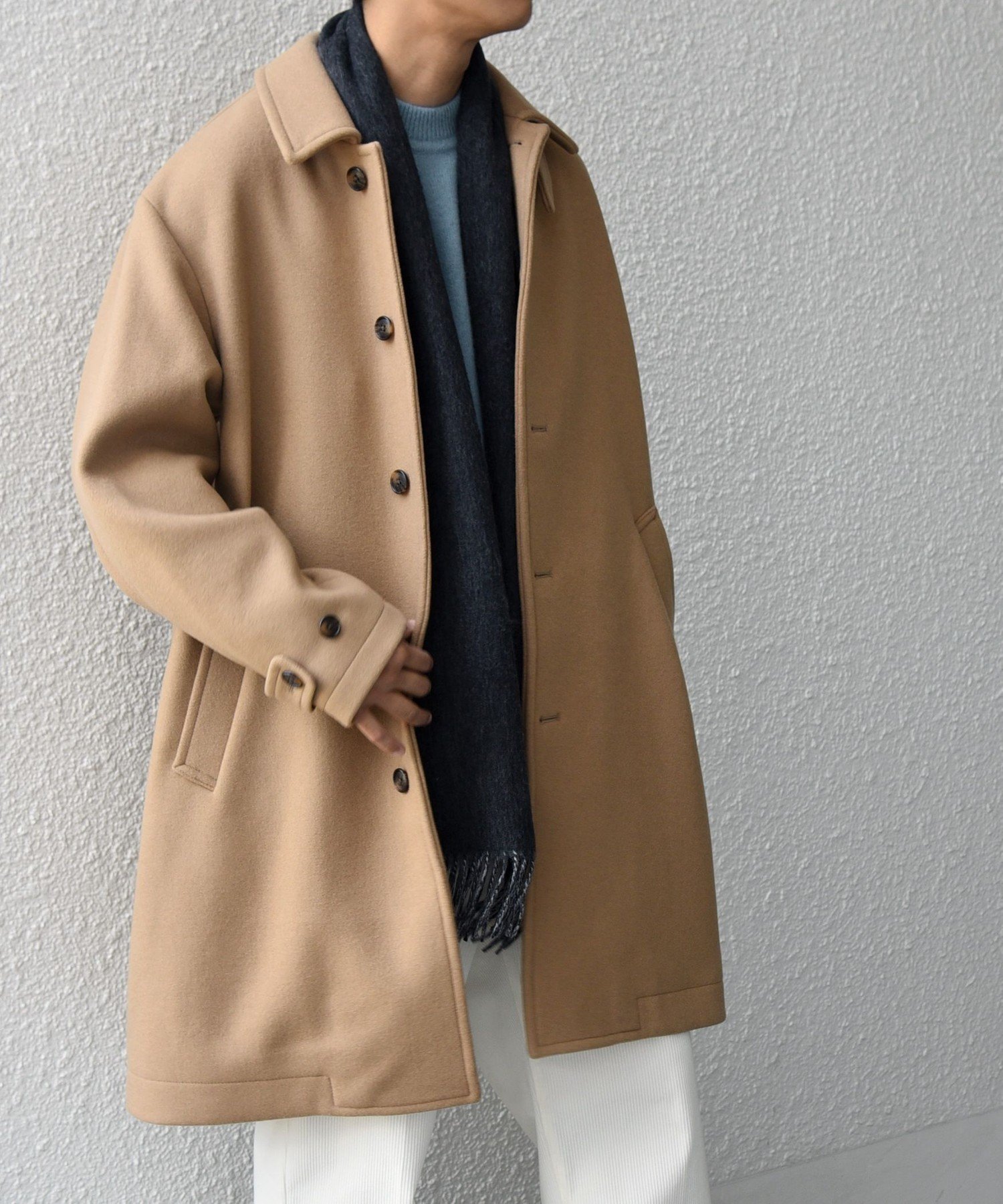 【シップス/SHIPS / MEN】のSHIPS any PURE WOOL MELTON ステンカラー コート 25AW インテリア・キッズ・メンズ・レディースファッション・服の通販 founy(ファニー) 　ファッション　Fashion　メンズファッション　Fashion for Men　インナー　Innerwear　ジャケット　Jacket, Outerwear　ベーシック　Basic, Essential　メルトン　Melton, Heavy Wool　メンズ　Men's, Menswear　リラックス　Relax, Relaxed Fit　エレガント 上品　Elegant　ビジネス 仕事 通勤　Business / Work / Commuting　2025年　2025　2025-2026秋冬・A/W　Autumn/Winter 2025–26 AW25–26　ベージュ|ID: prp329100004727996 ipo3291000000034450155