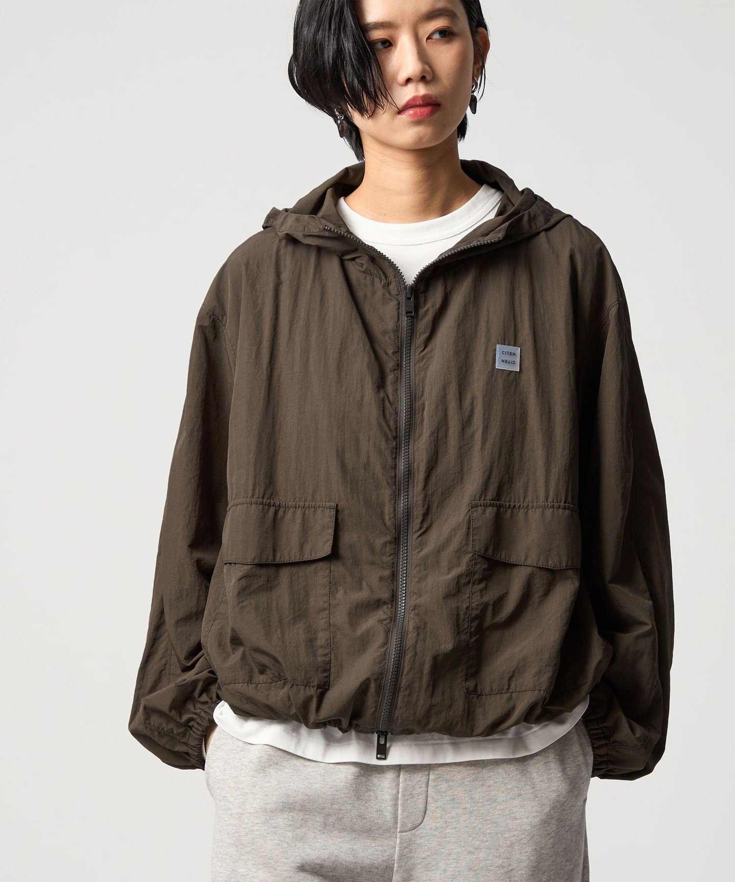 【シテン/CITEN】のCITEN ナイロンブルゾン インテリア・キッズ・メンズ・レディースファッション・服の通販 founy(ファニー) 　ファッション　Fashion　レディースファッション　Fashion for Women　アウター　Coat / Outerwear Collection　ブルゾンジャケット・スポーティアウター　Blouson Jackets　シリコン　Silicone, Silicone Material　ドローコード　Drawcord, Drawstring Cord　フィット　Fit, Slim Fit　ブルゾン　Blouson, Bomber Jacket　DK.BROWN|ID: prp329100004728017 ipo3291000000034158088