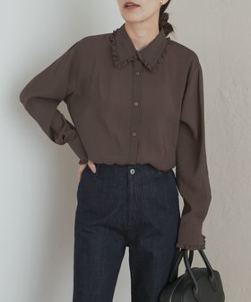 【アーバンリサーチ ドアーズ/URBAN RESEARCH DOORS】のフリルカラーブラウス 人気、トレンドファッション・服の通販 founy(ファニー) ファッション Fashion レディースファッション Fashion for Women トップス・カットソー Cut & Sew Tops シャツ・ブラウス・オフィスカジュアル Elegant Blouses & Button-Ups 2025年 2025 2025-2026秋冬・A/W Autumn/Winter 2025–26 AW25–26 冬 Winter / This Winter インナー Innerwear カフス Cuff Design シンプル Simple, Minimal トレンド Trend, Trending Now フェミニン Feminine, Girly フリル Frill, Ruffle ロング Long, Long-Length エレガント 上品 Elegant A/W・秋冬 Autumn/Winter |ID:prp329100004728030